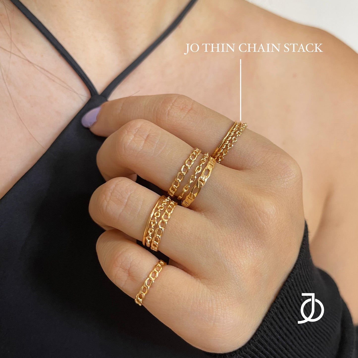 JO Thin Chain Stack 17K