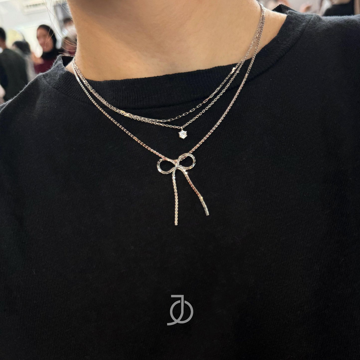 JO Ribbon Chain Necklace 17k