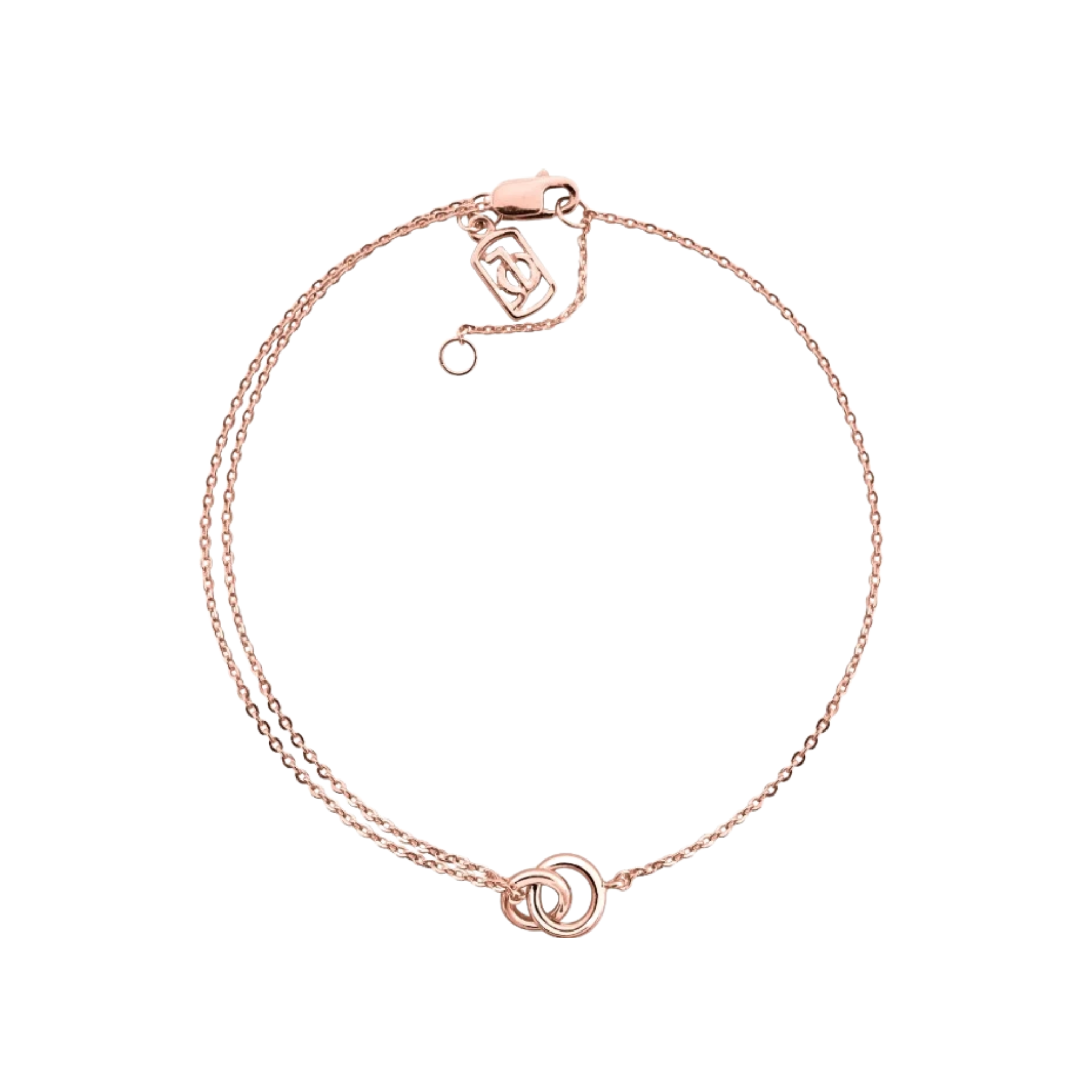 JO Interlocking Circles Chain Bracelet