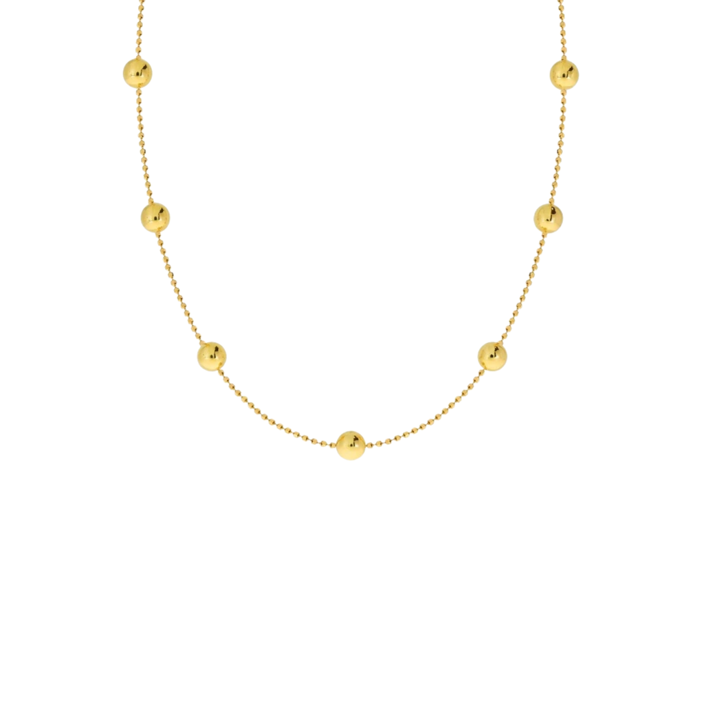 JO Ball By The Yard Mini Beaded Necklace