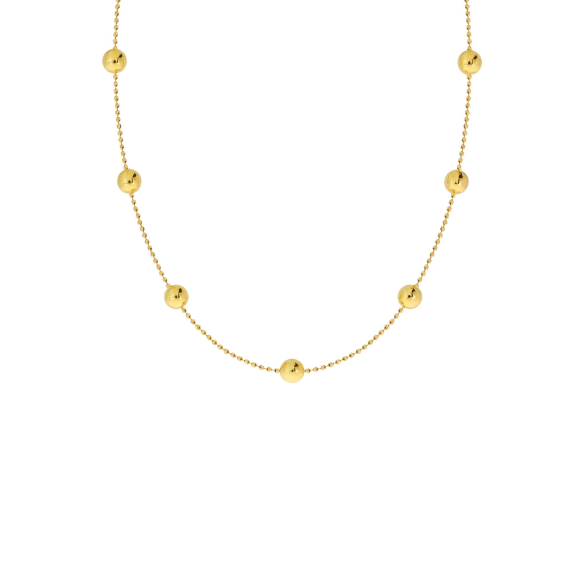 JO Ball By The Yard Mini Beaded Necklace