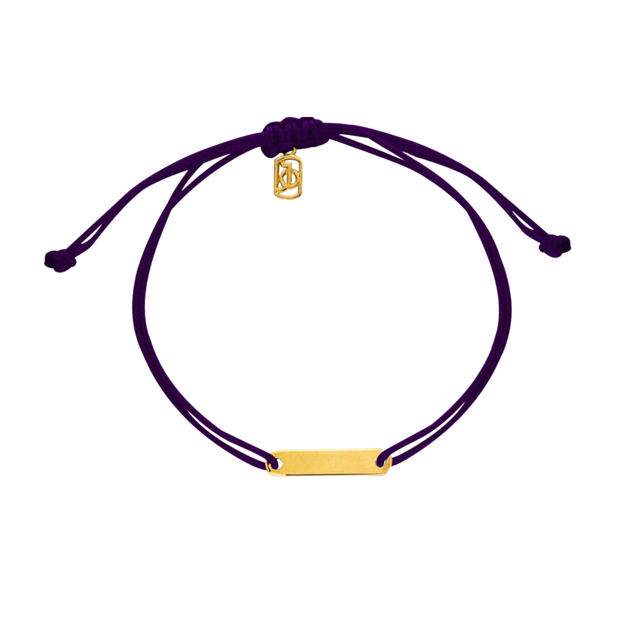 JO ID Bar on Cord Bracelet