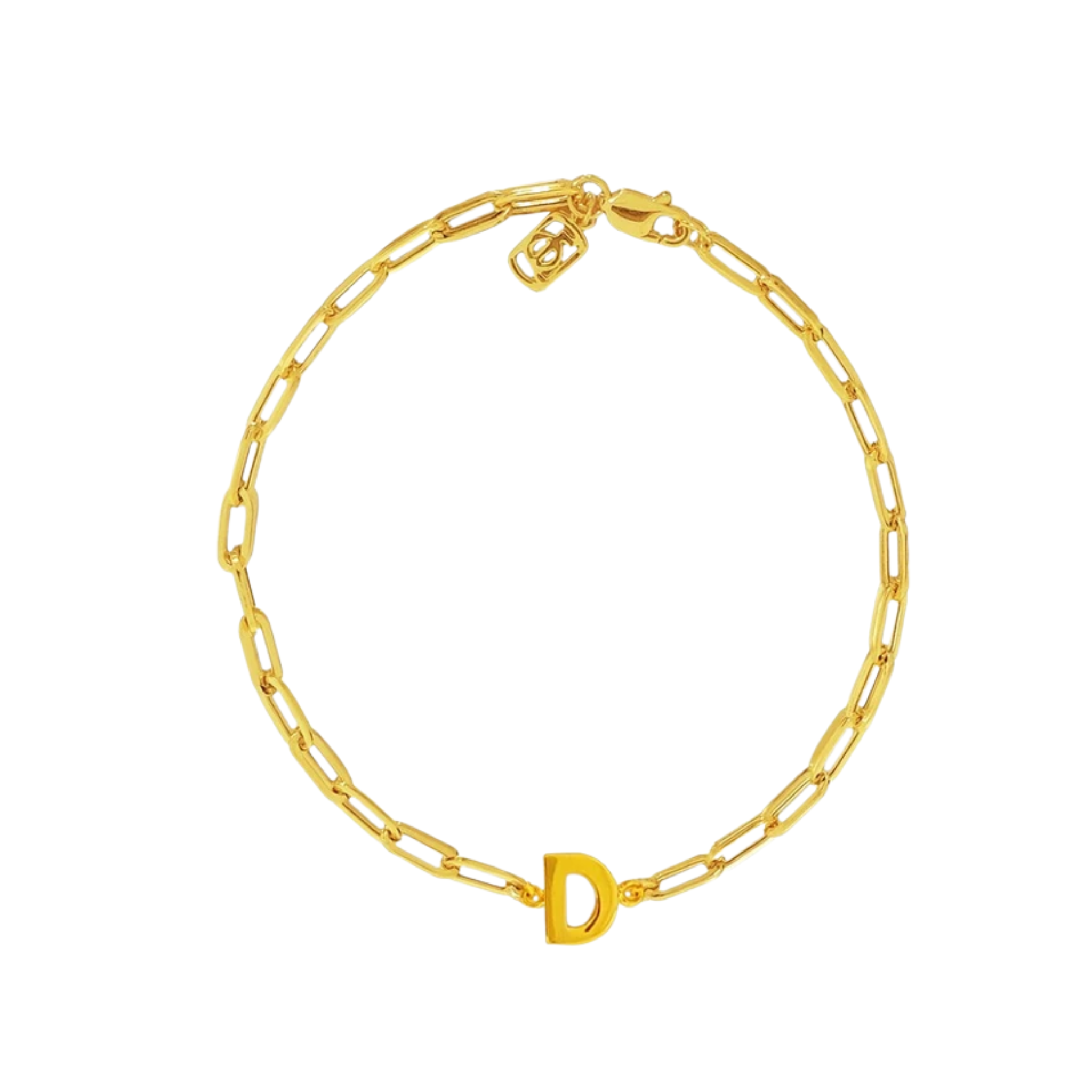 JO Medium Alphabet With Small Paper Clip Bracelet