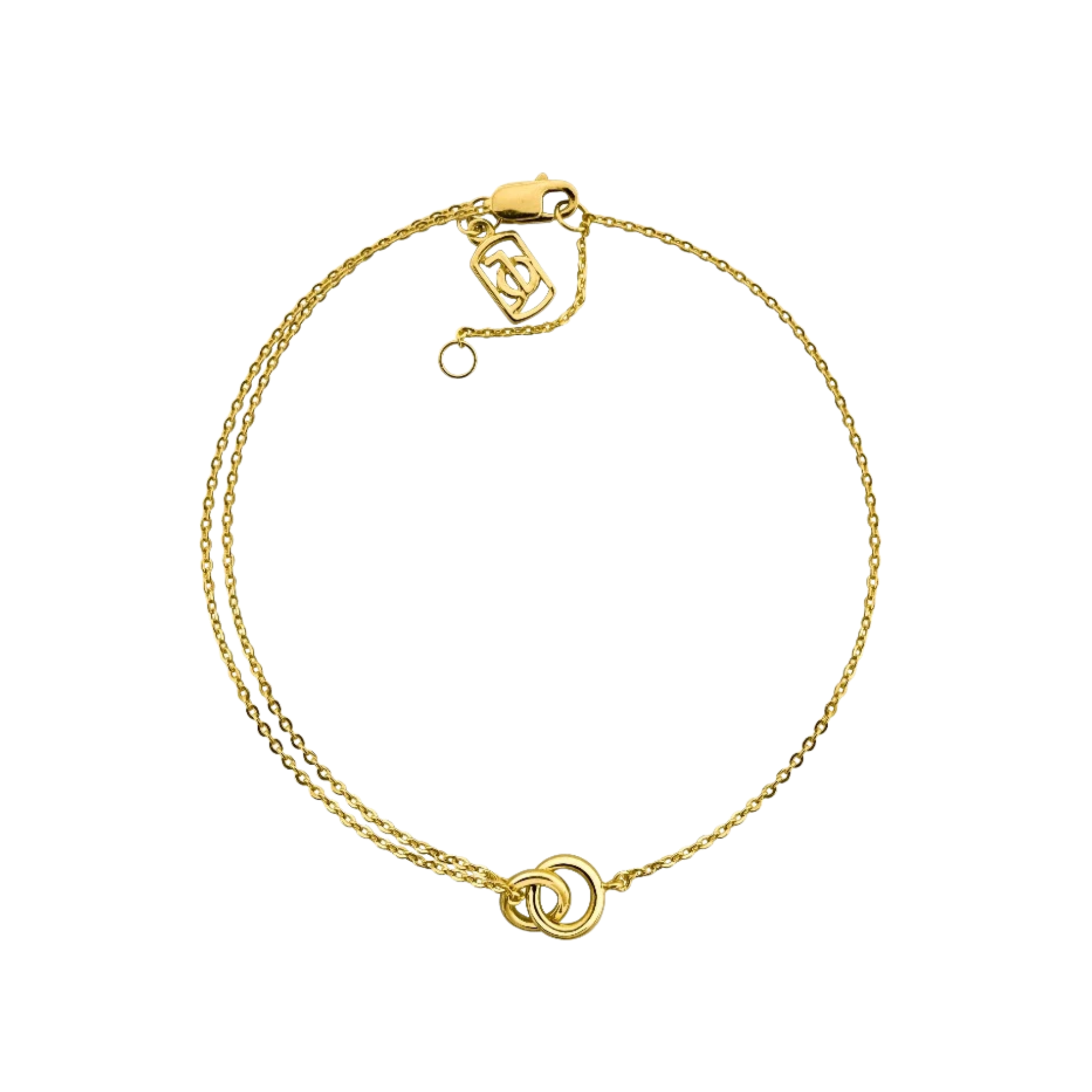 JO Interlocking Circles Chain Bracelet