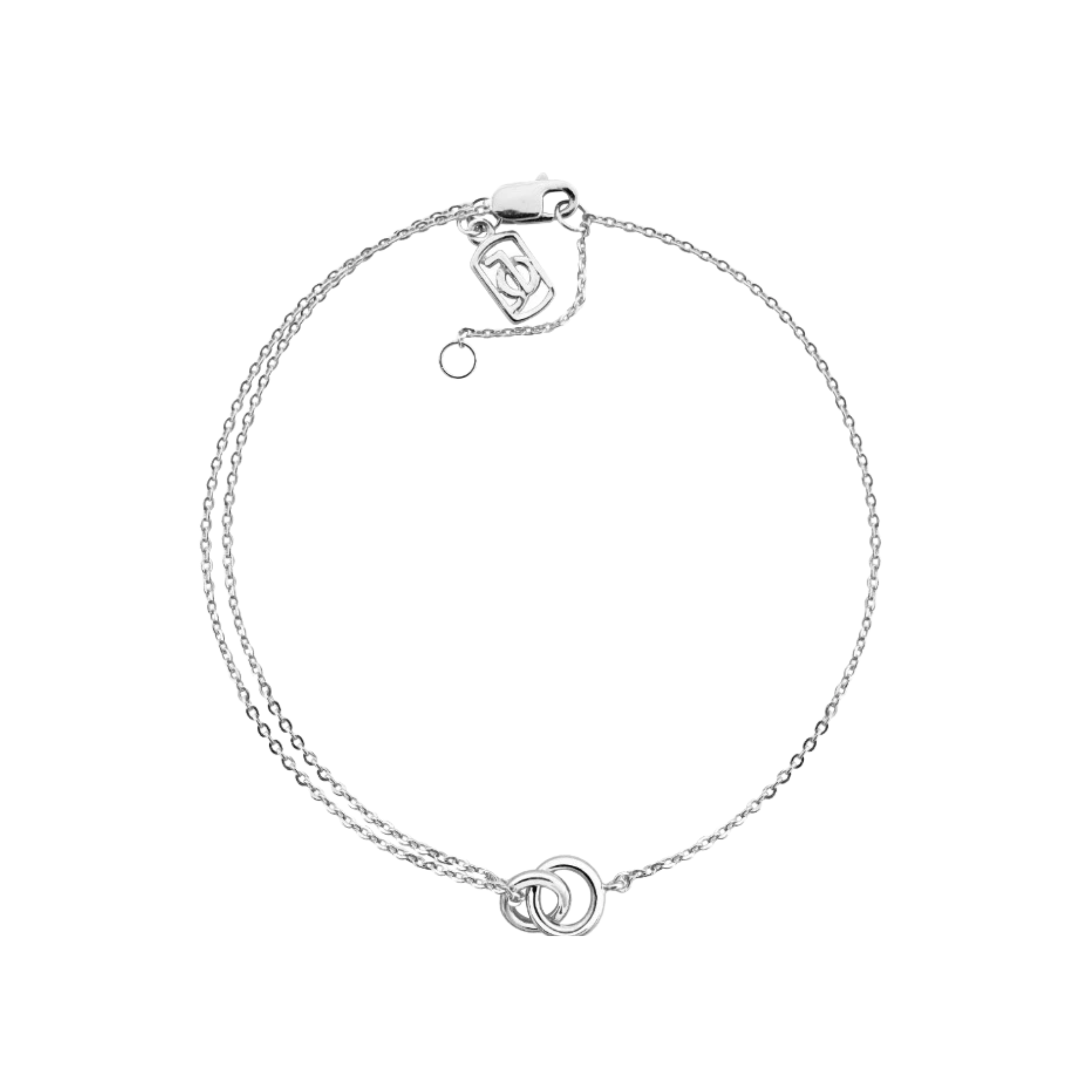 JO Interlocking Circles Chain Bracelet