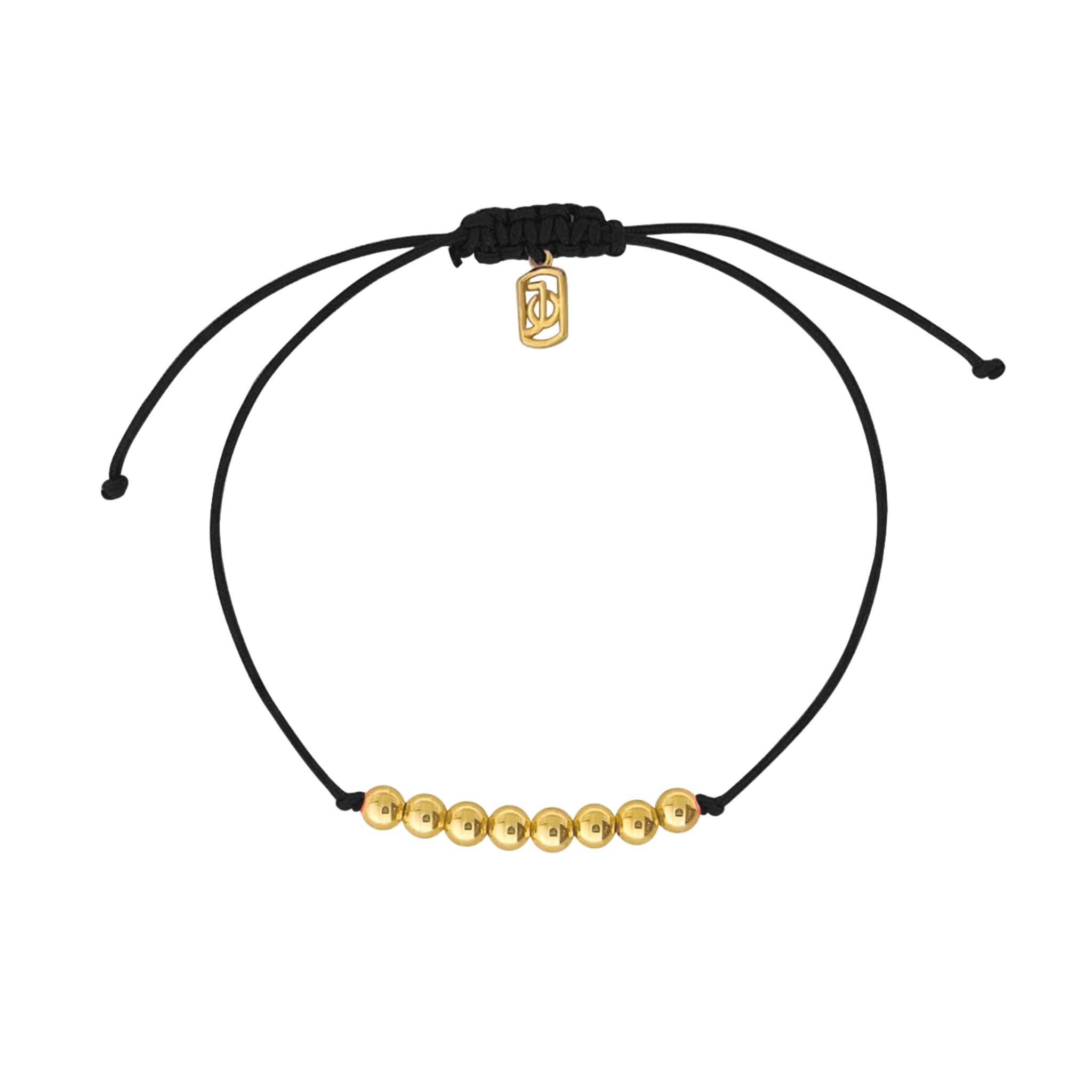 JO 8 Mini Gold Beads On Silk Cord Bracelet
