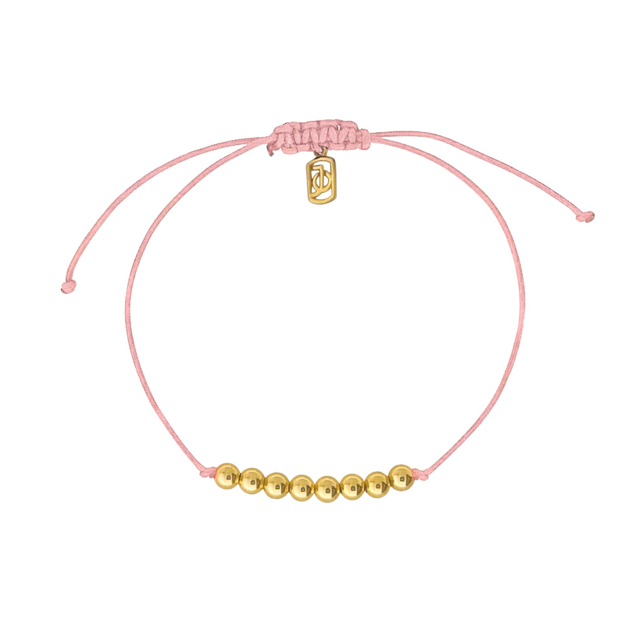 JO 8 Mini Gold Beads On Silk Cord Bracelet