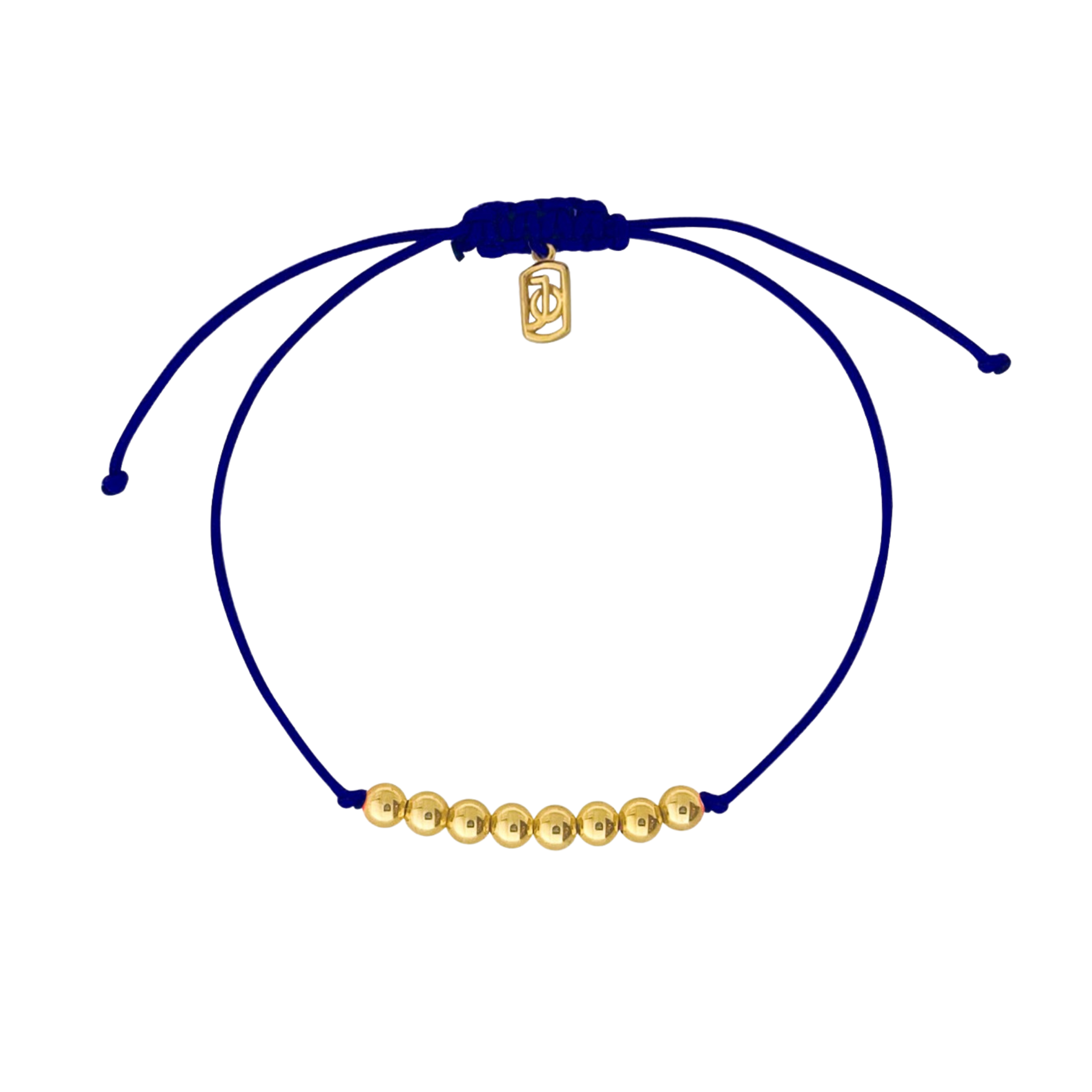 JO 8 Mini Gold Beads On Silk Cord Bracelet