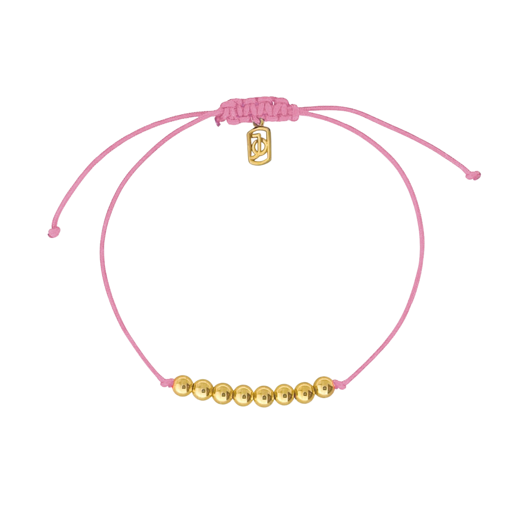 JO 8 Mini Gold Beads On Silk Cord Bracelet