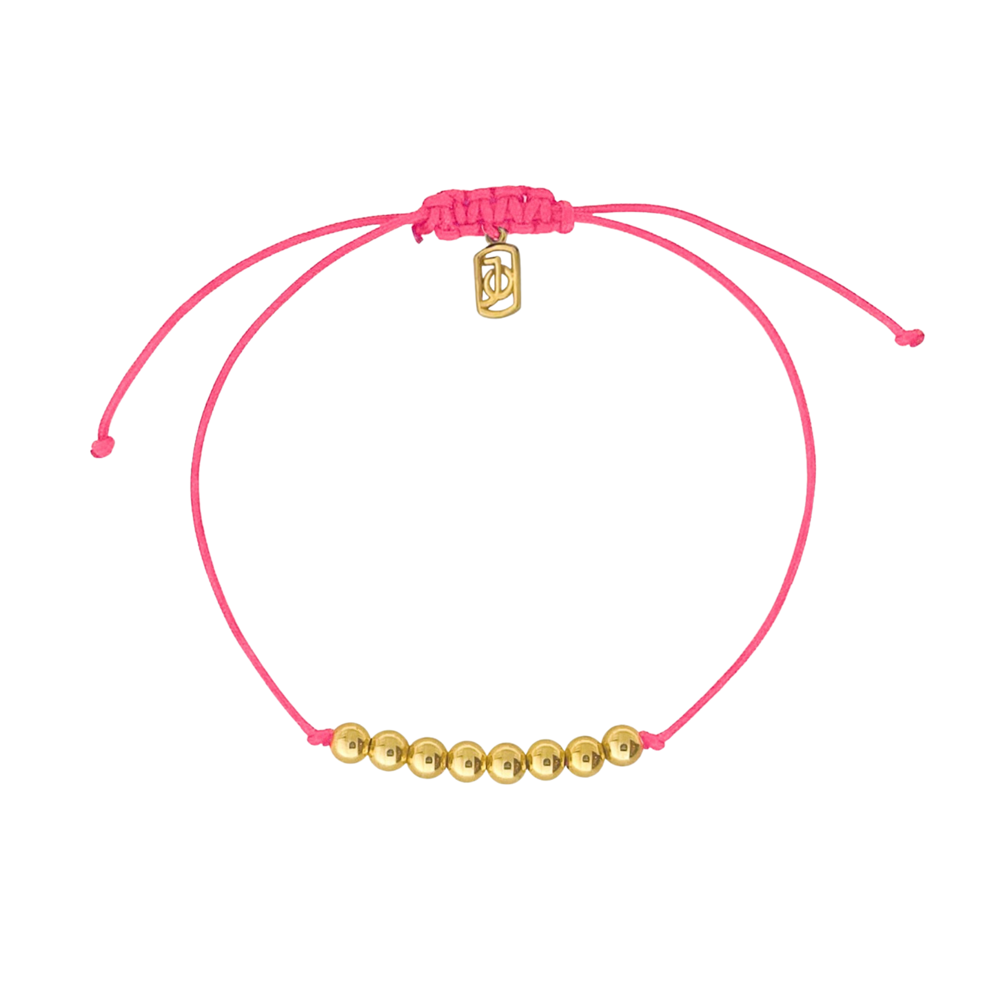 JO 8 Mini Gold Beads On Silk Cord Bracelet