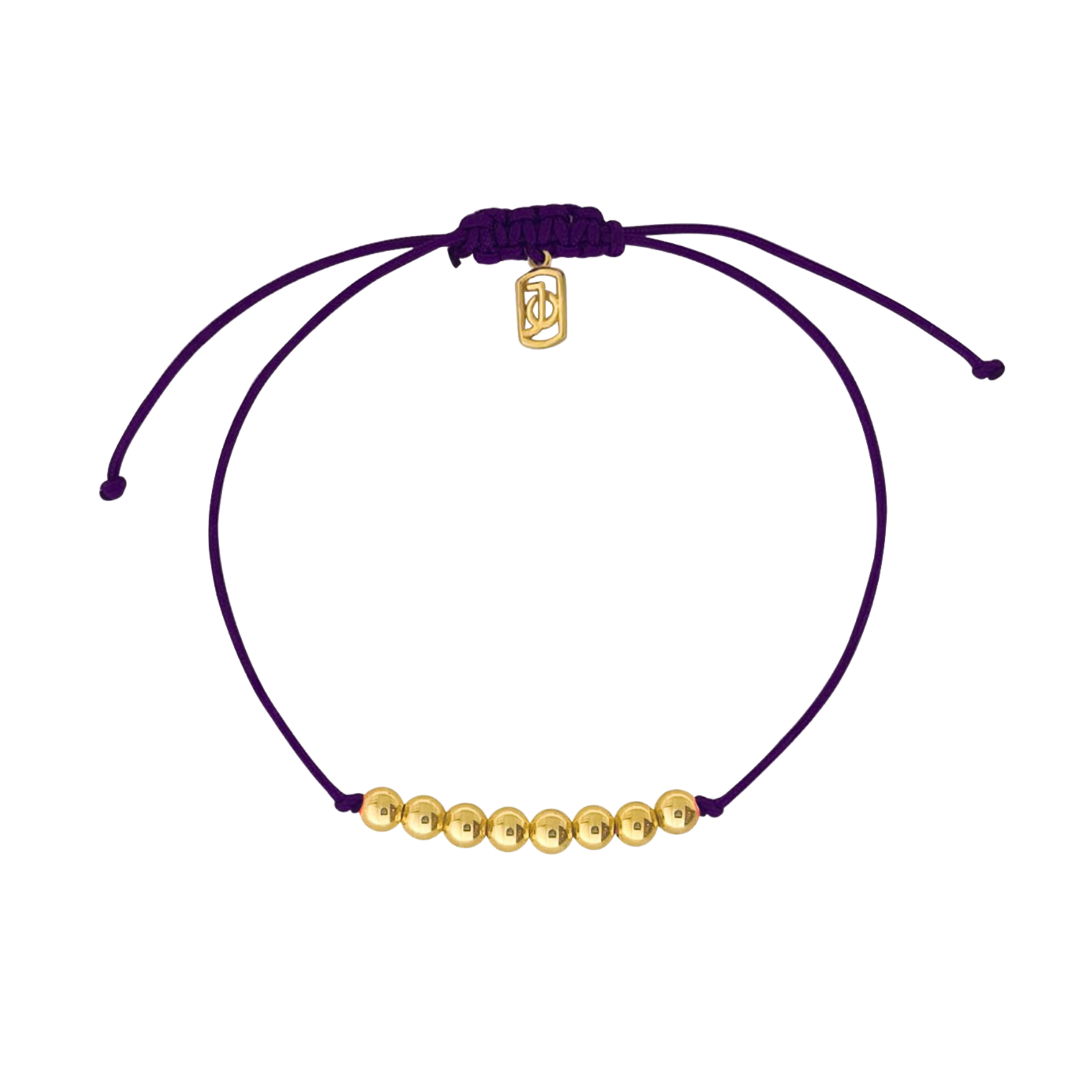 JO 8 Mini Gold Beads On Silk Cord Bracelet