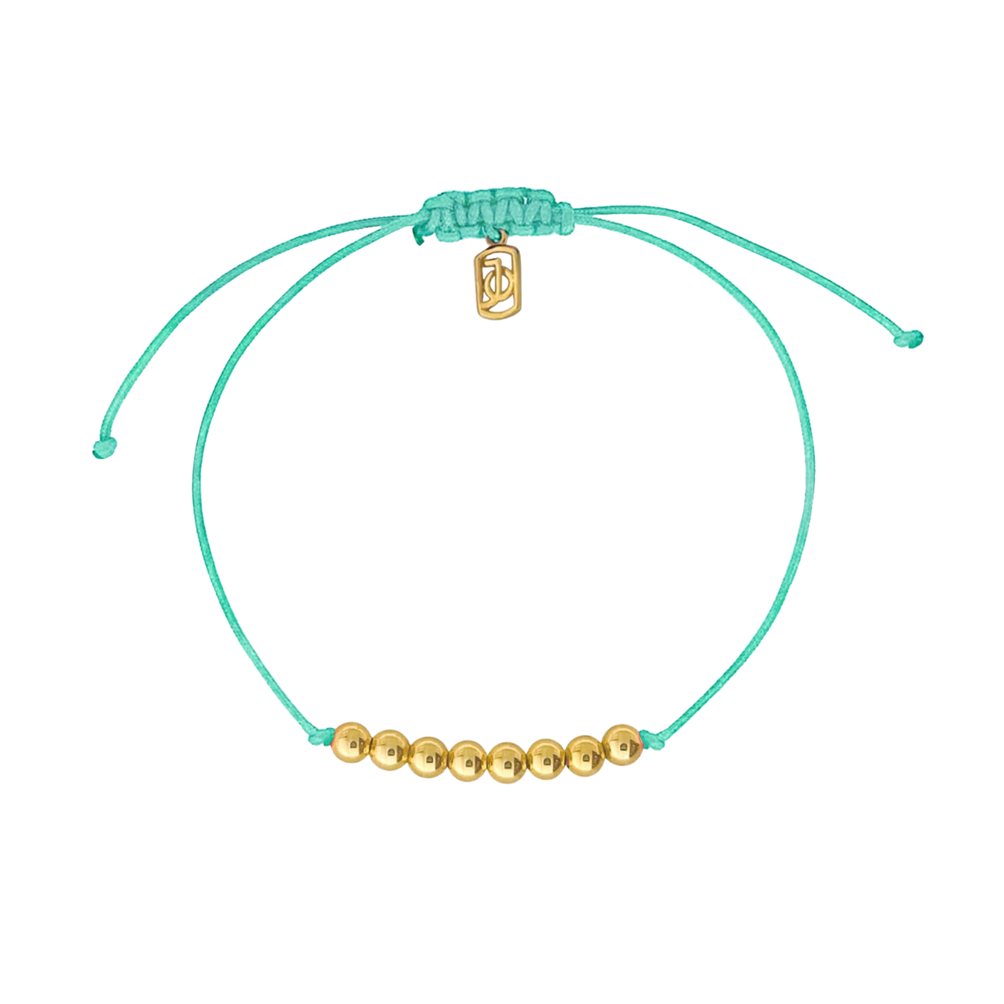 JO 8 Mini Gold Beads On Silk Cord Bracelet