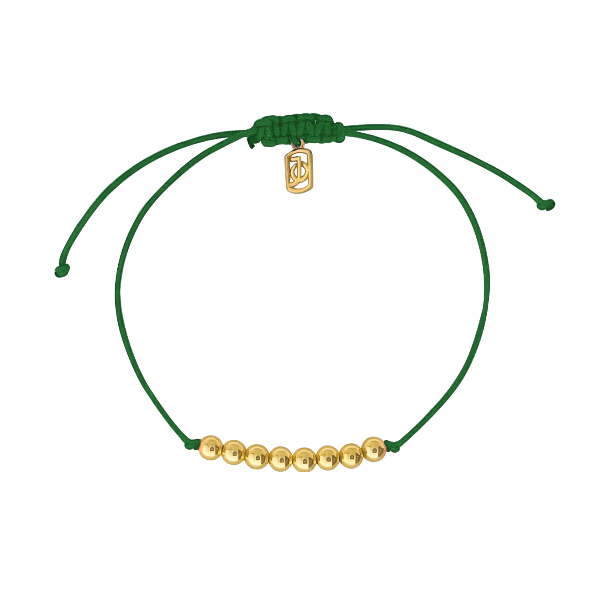 JO 8 Mini Gold Beads On Silk Cord Bracelet
