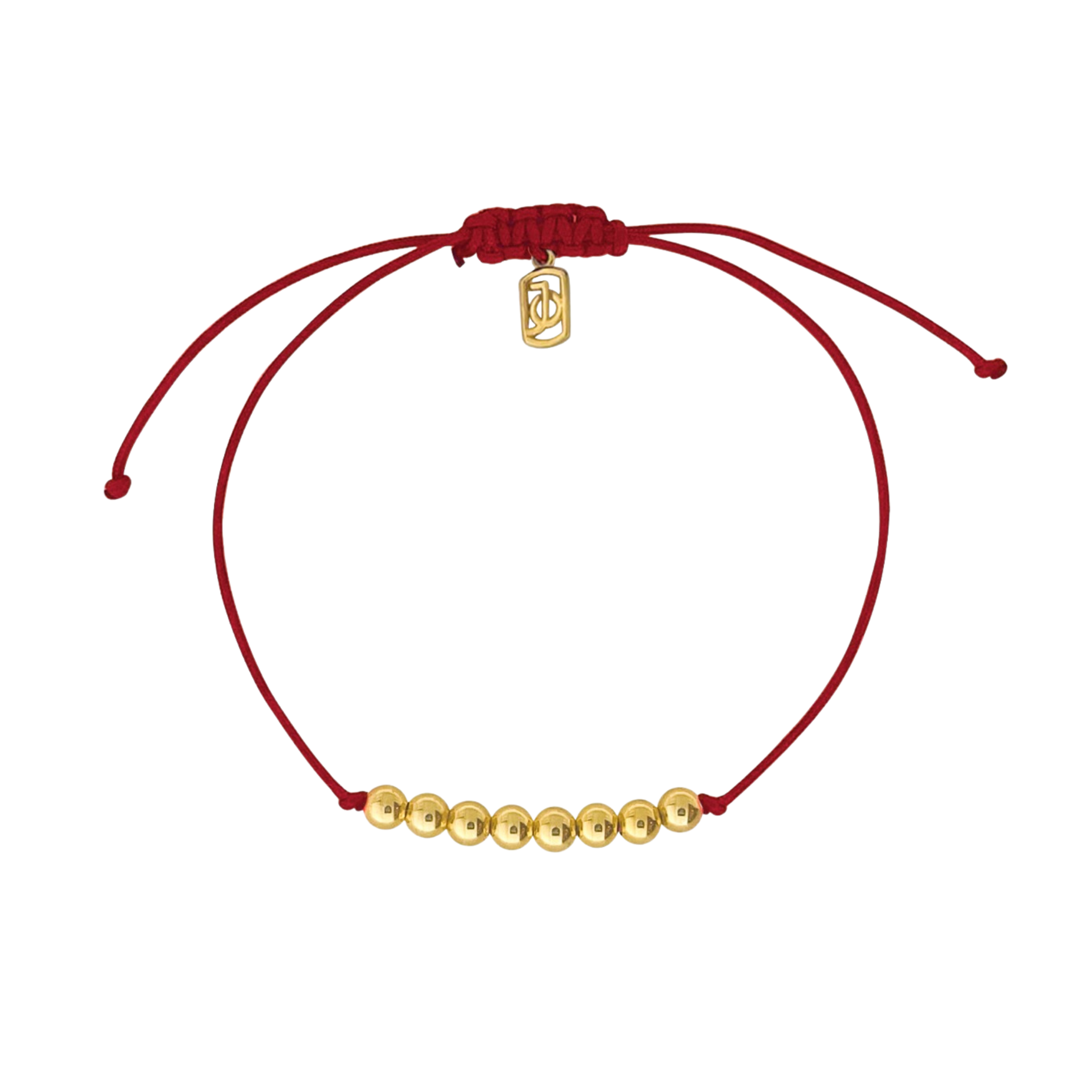 JO 8 Mini Gold Beads On Silk Cord Bracelet