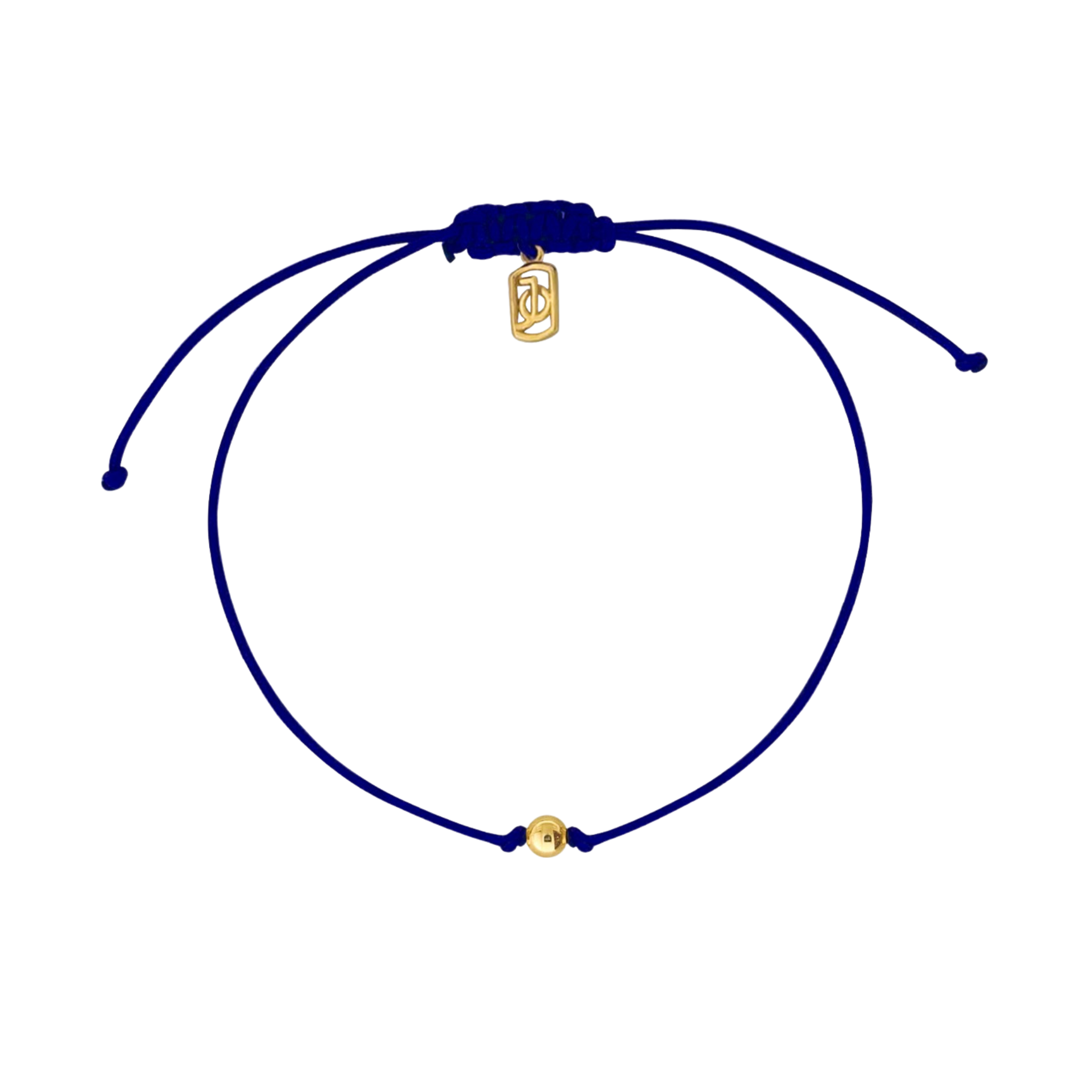 JO Gold Beads On Silk Cord Bracelet