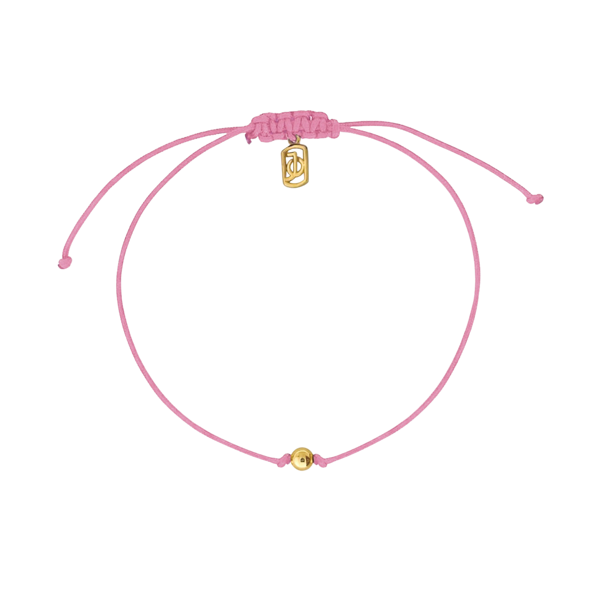 JO Gold Beads On Silk Cord Bracelet