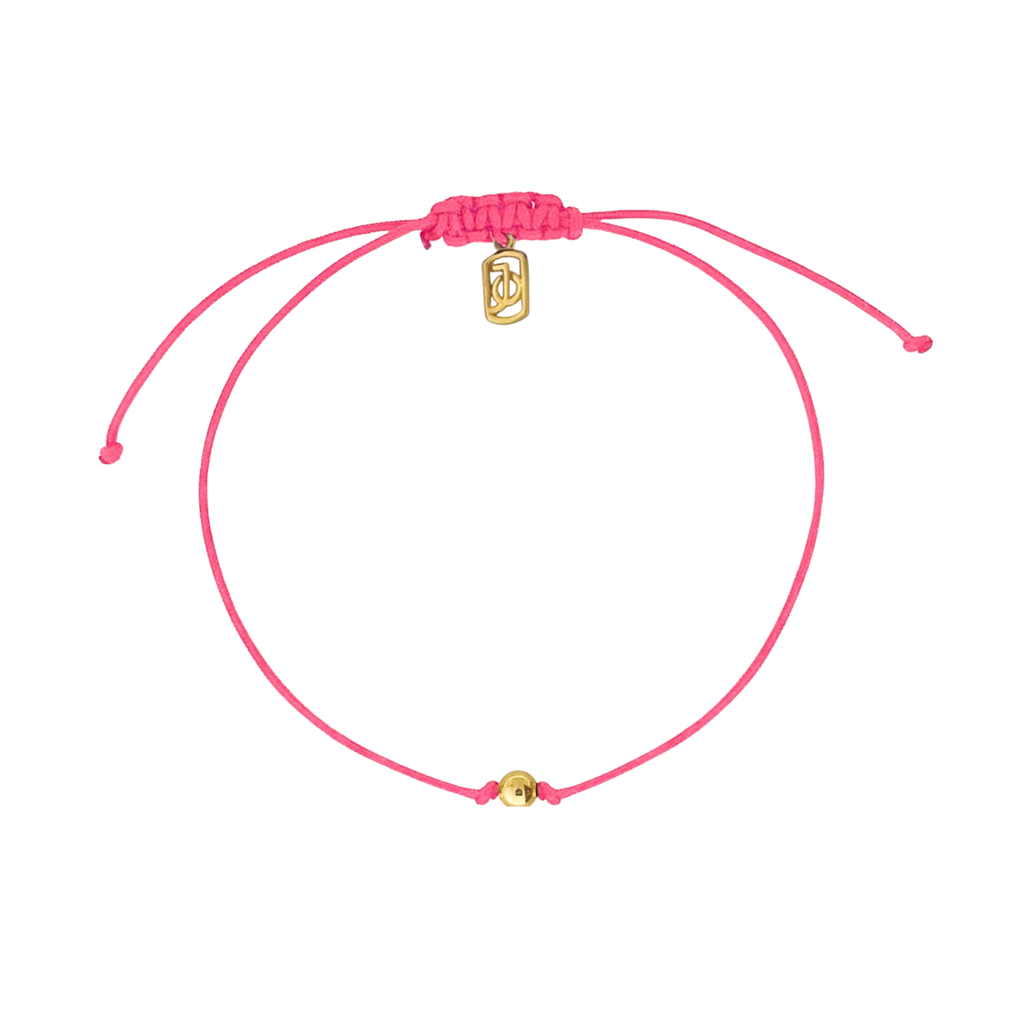 JO Gold Beads On Silk Cord Bracelet