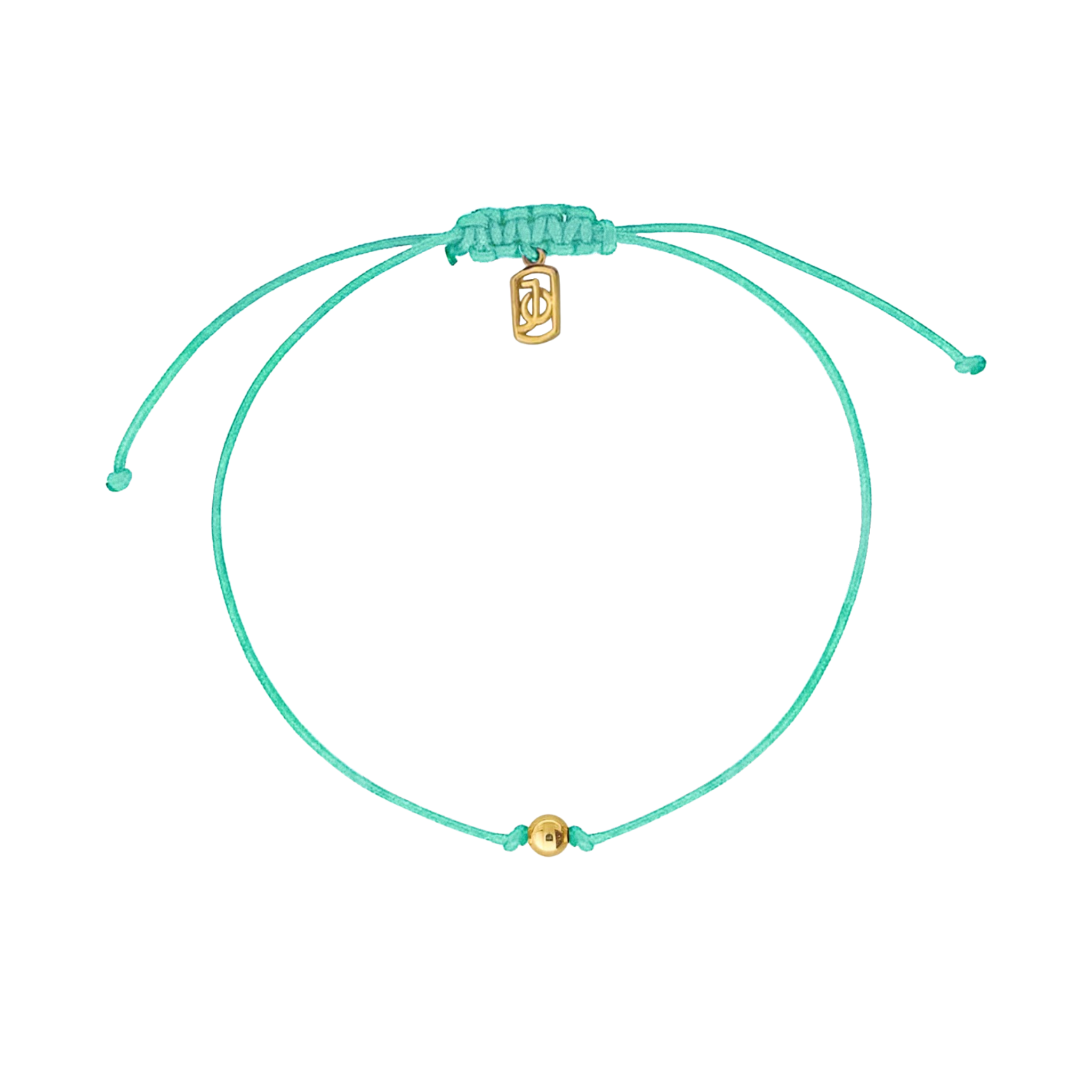 JO Gold Beads On Silk Cord Bracelet