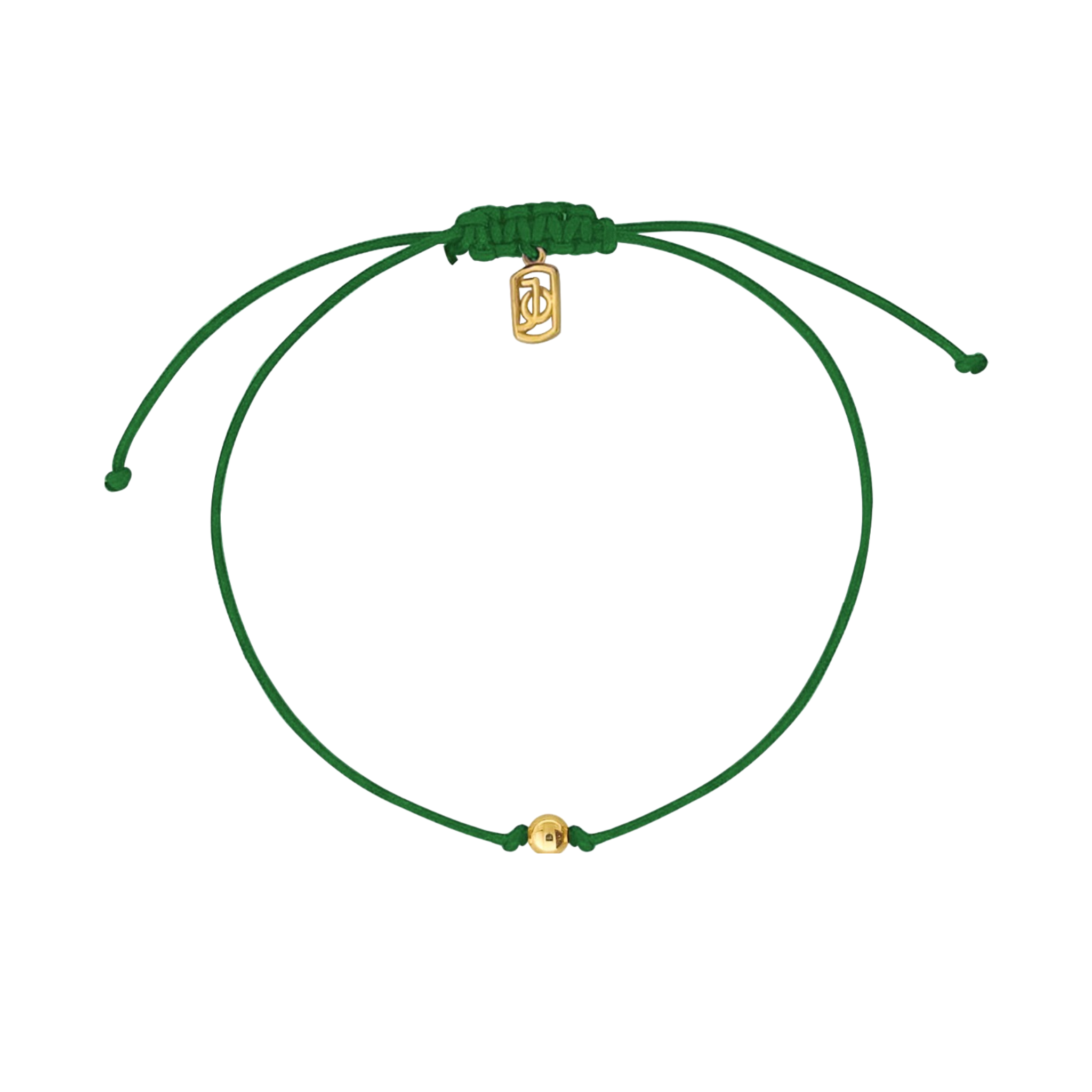 JO Gold Beads On Silk Cord Bracelet