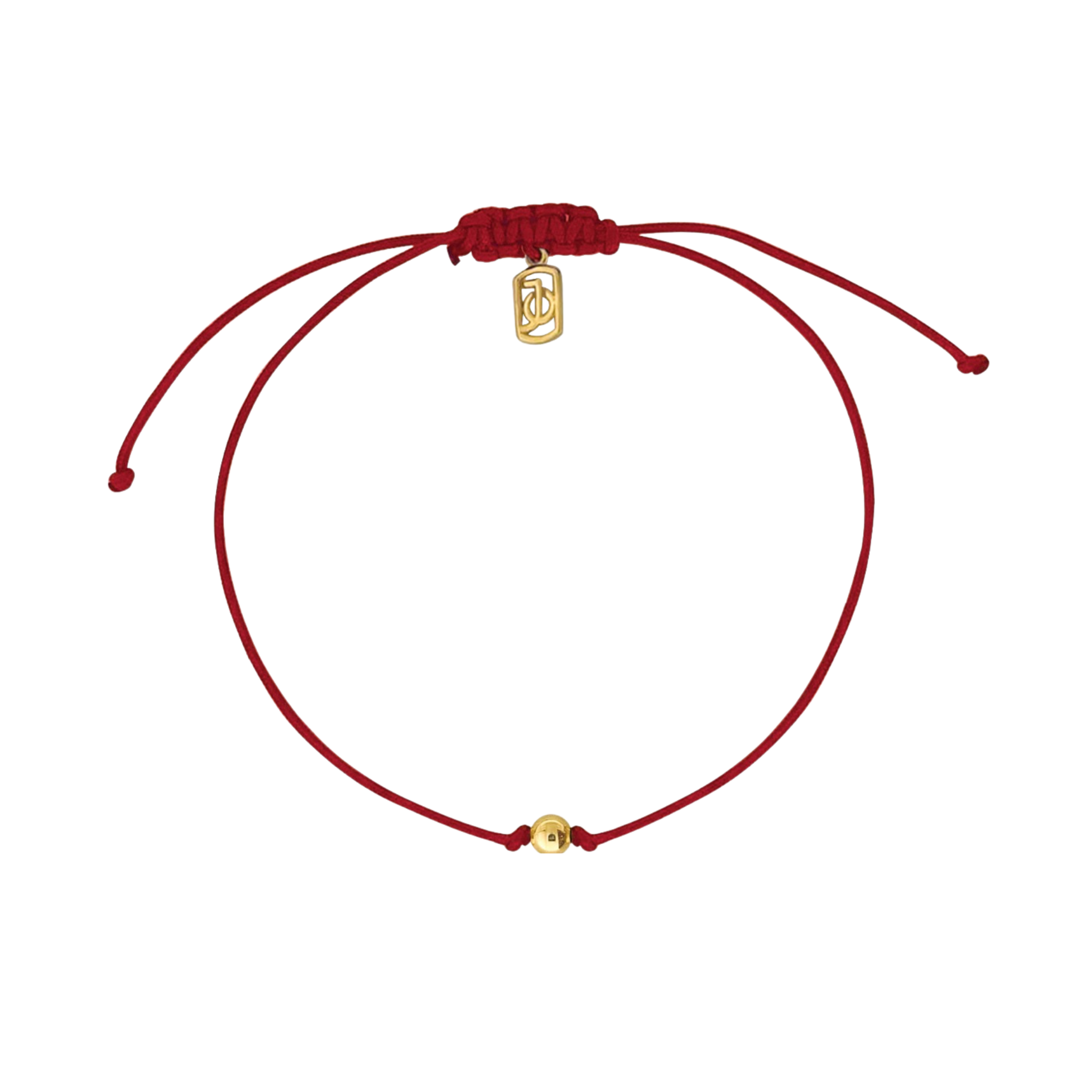 JO Gold Beads On Silk Cord Bracelet