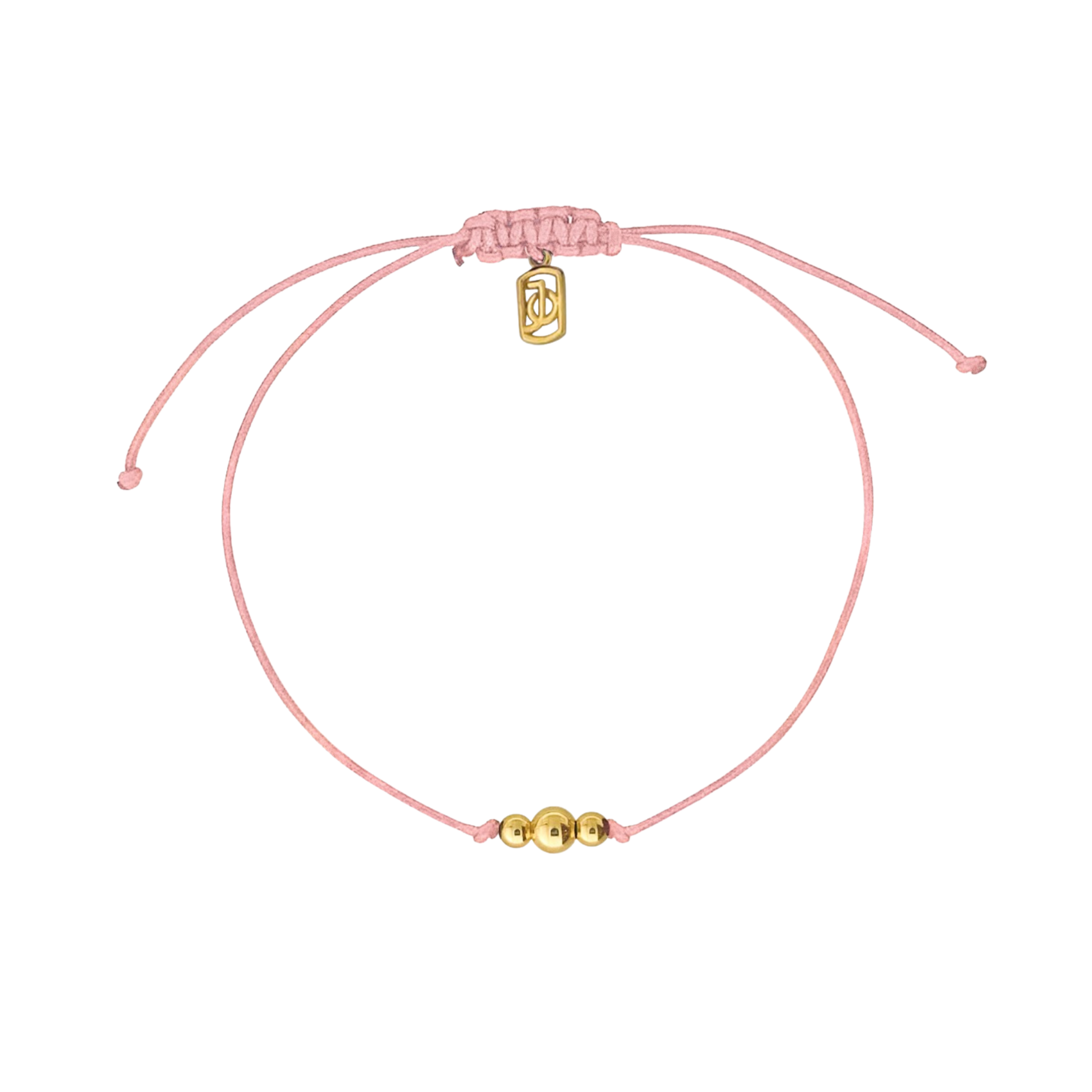 JO Graduated Gold Beads On Silk Cord Bracelet