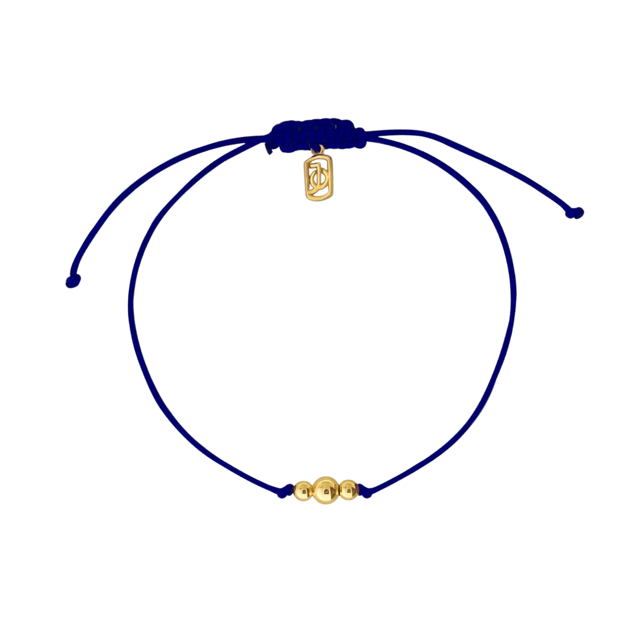 JO Graduated Gold Beads On Silk Cord Bracelet