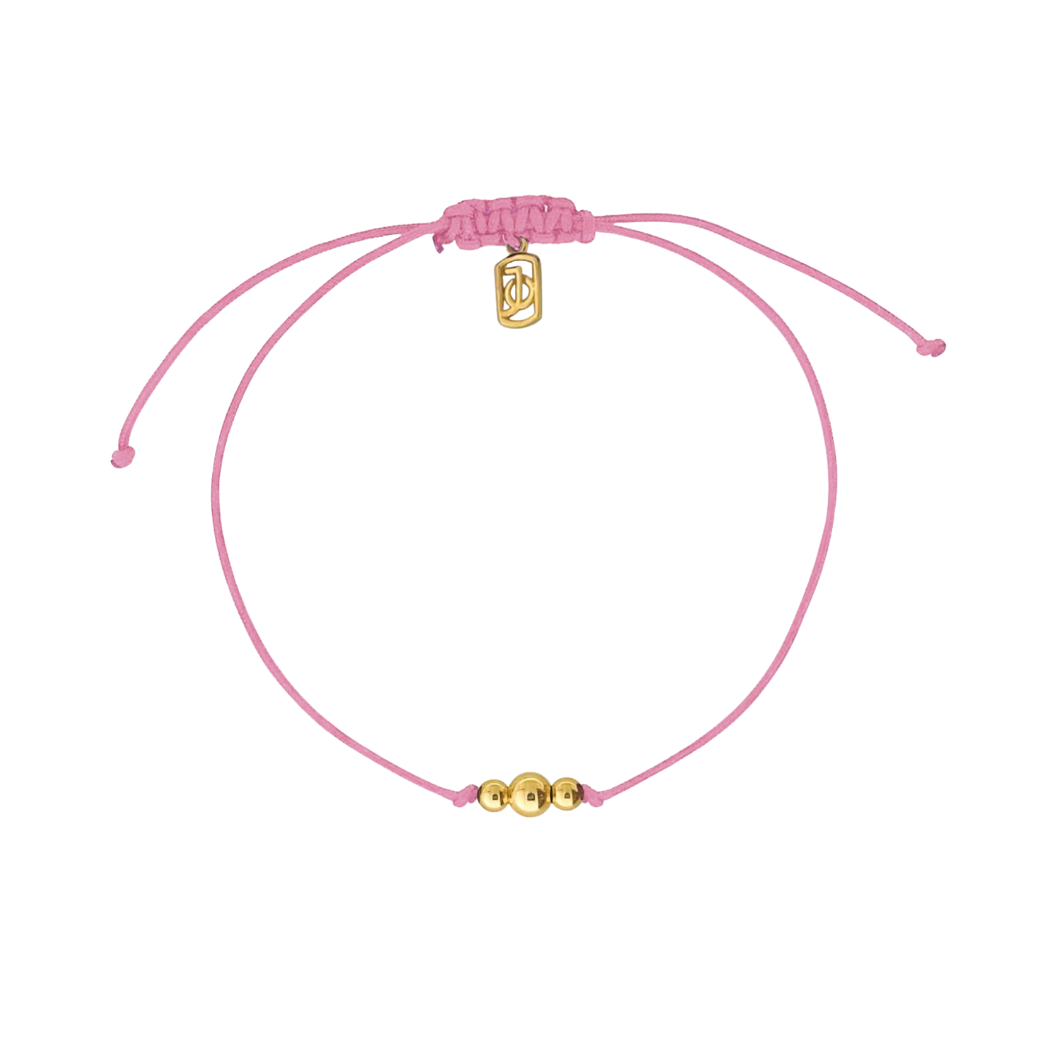 JO Graduated Gold Beads On Silk Cord Bracelet