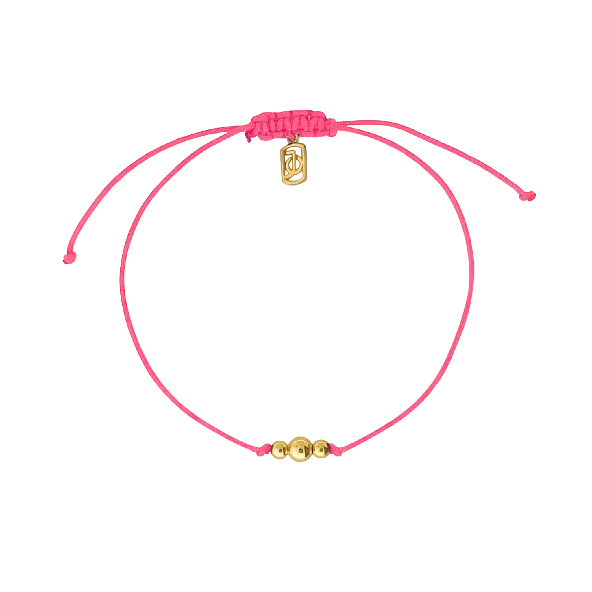 JO Graduated Gold Beads On Silk Cord Bracelet