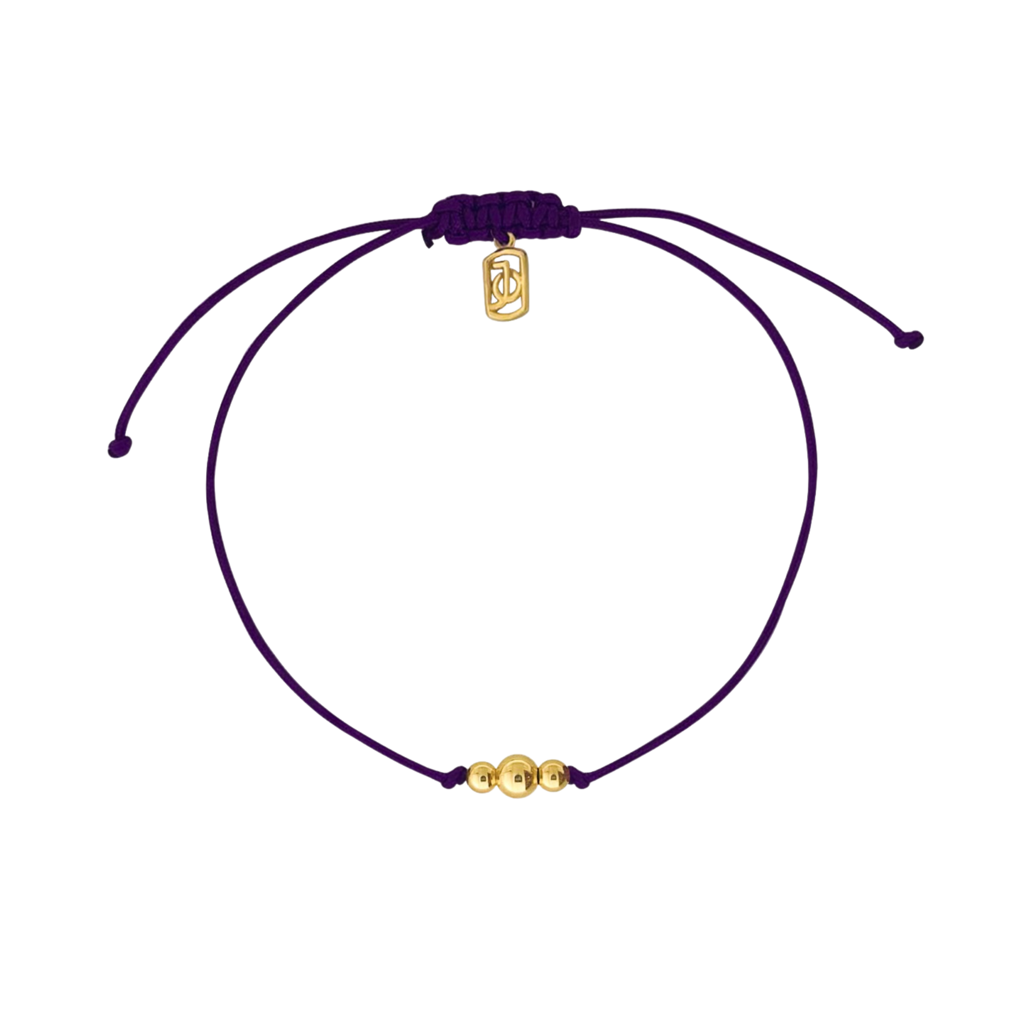 JO Graduated Gold Beads On Silk Cord Bracelet