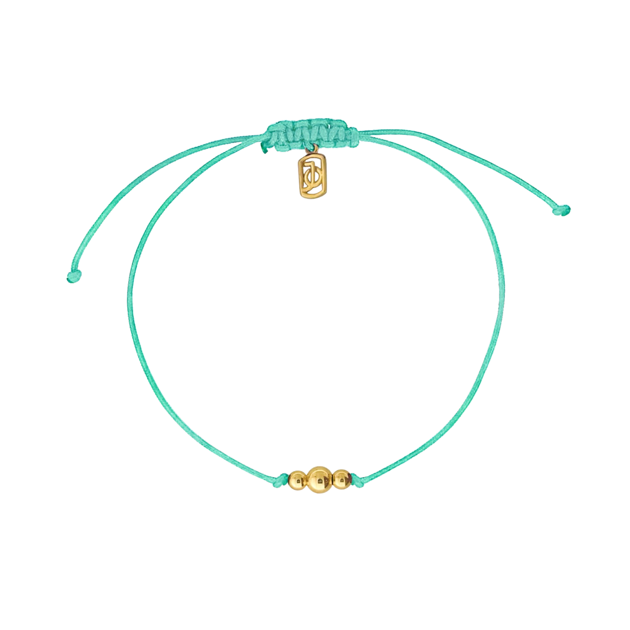 JO Graduated Gold Beads On Silk Cord Bracelet