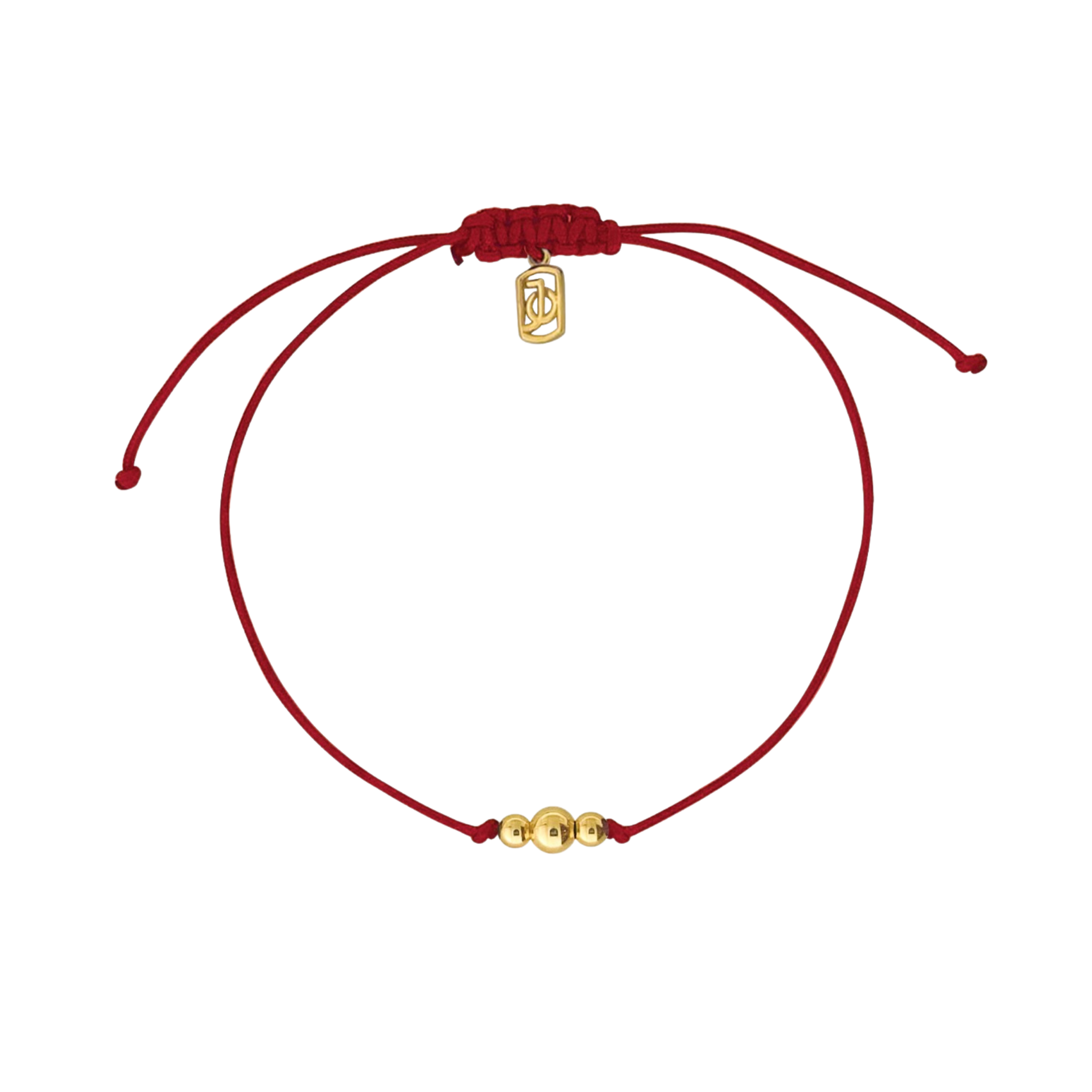 JO Graduated Gold Beads On Silk Cord Bracelet