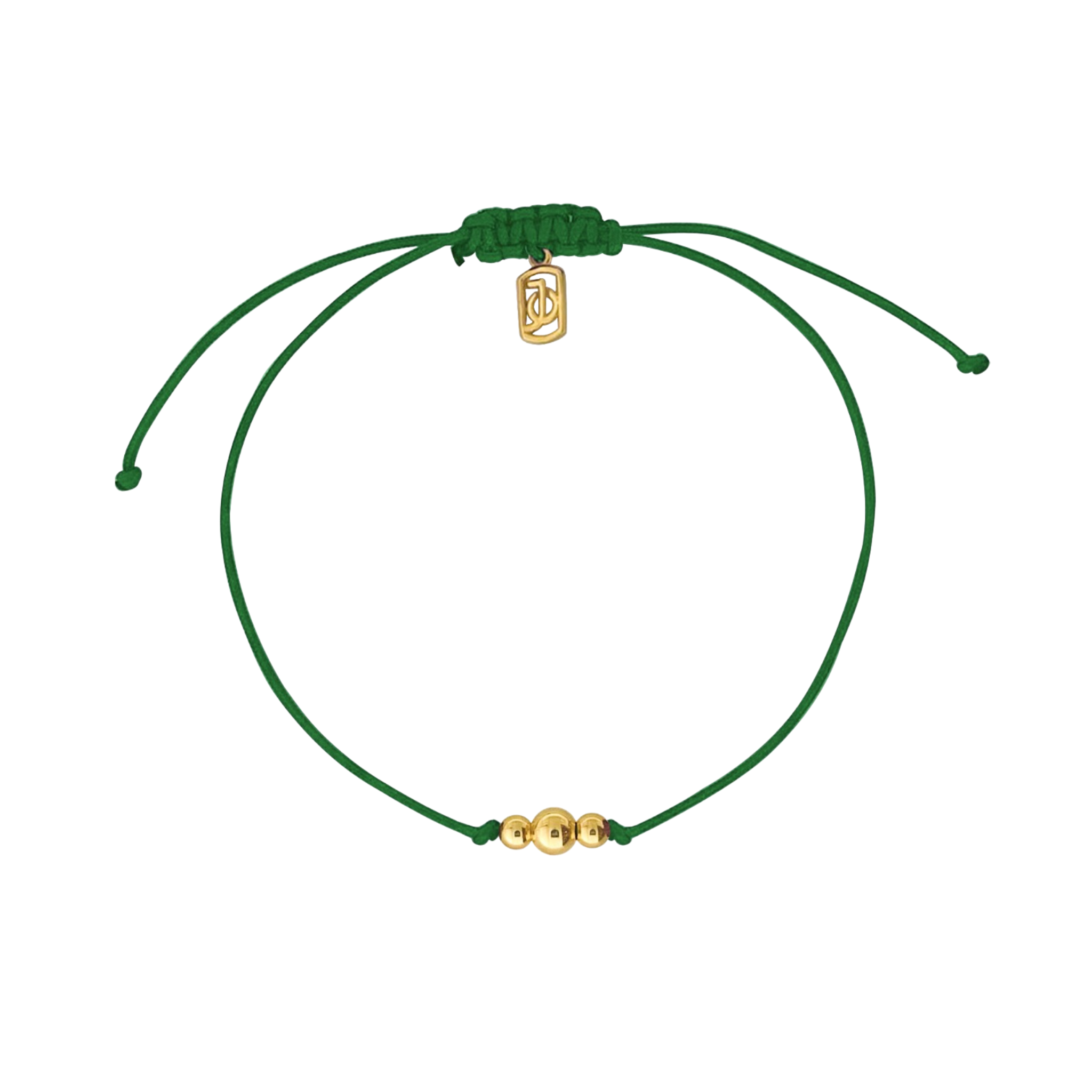 JO Graduated Gold Beads On Silk Cord Bracelet