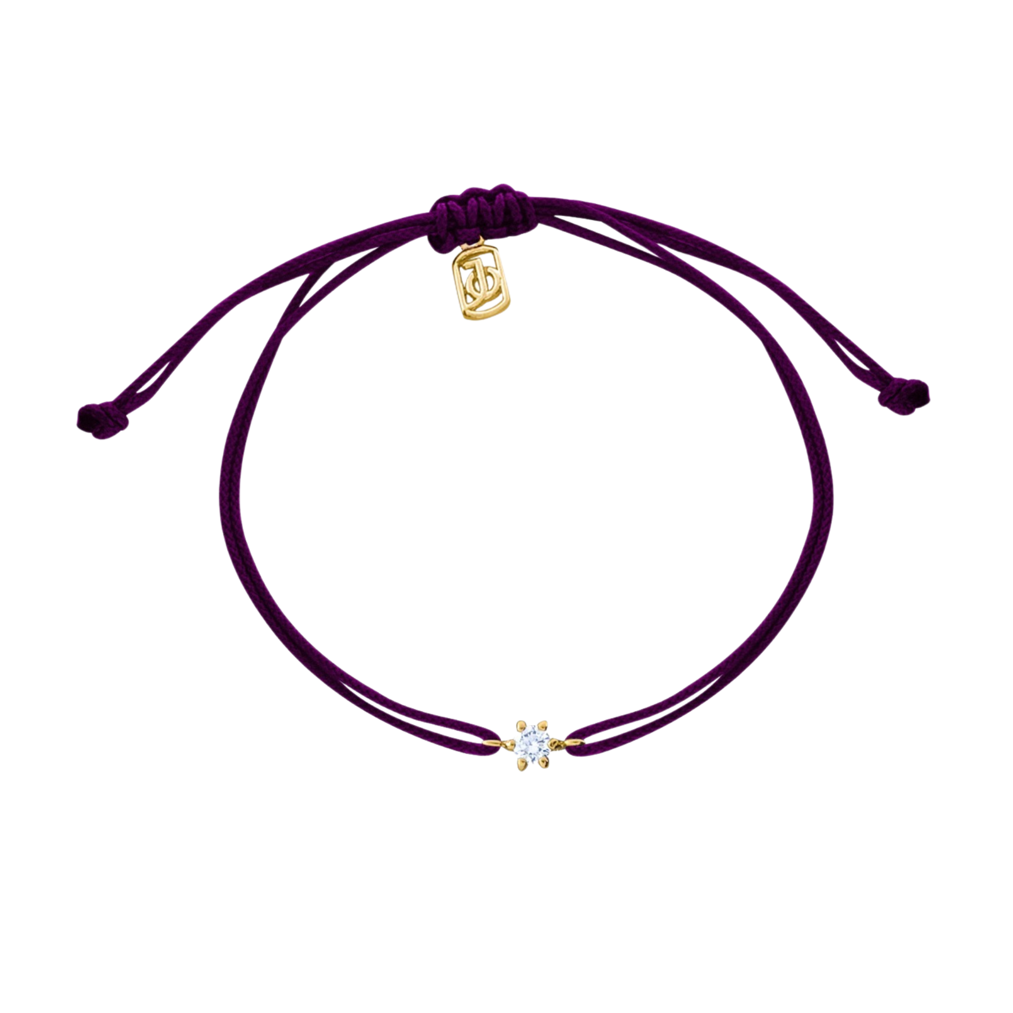 JO Mini Diamond Solitaire On Cord Bracelet