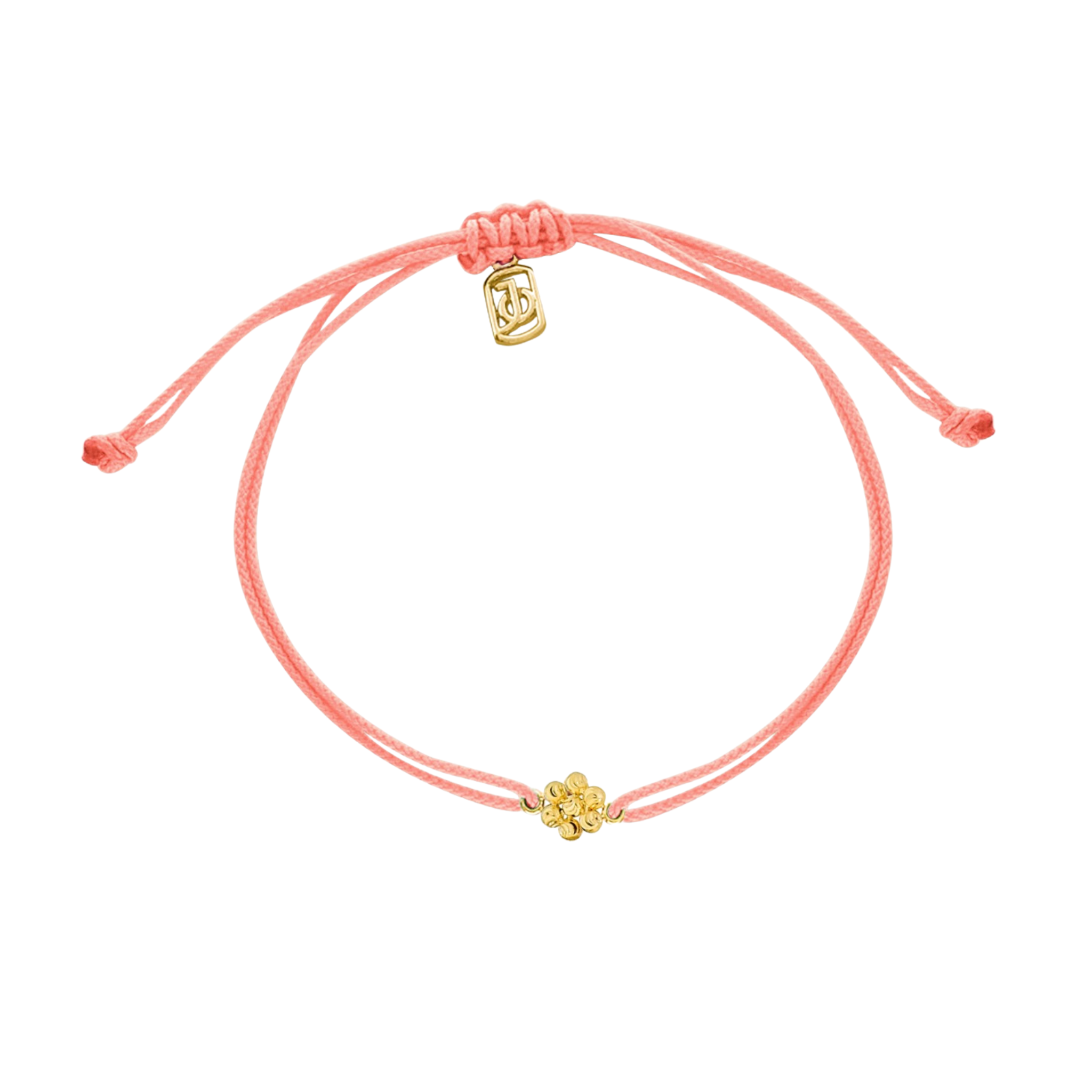 JO Flower Diamond Cut Beads on Cord Bracelet