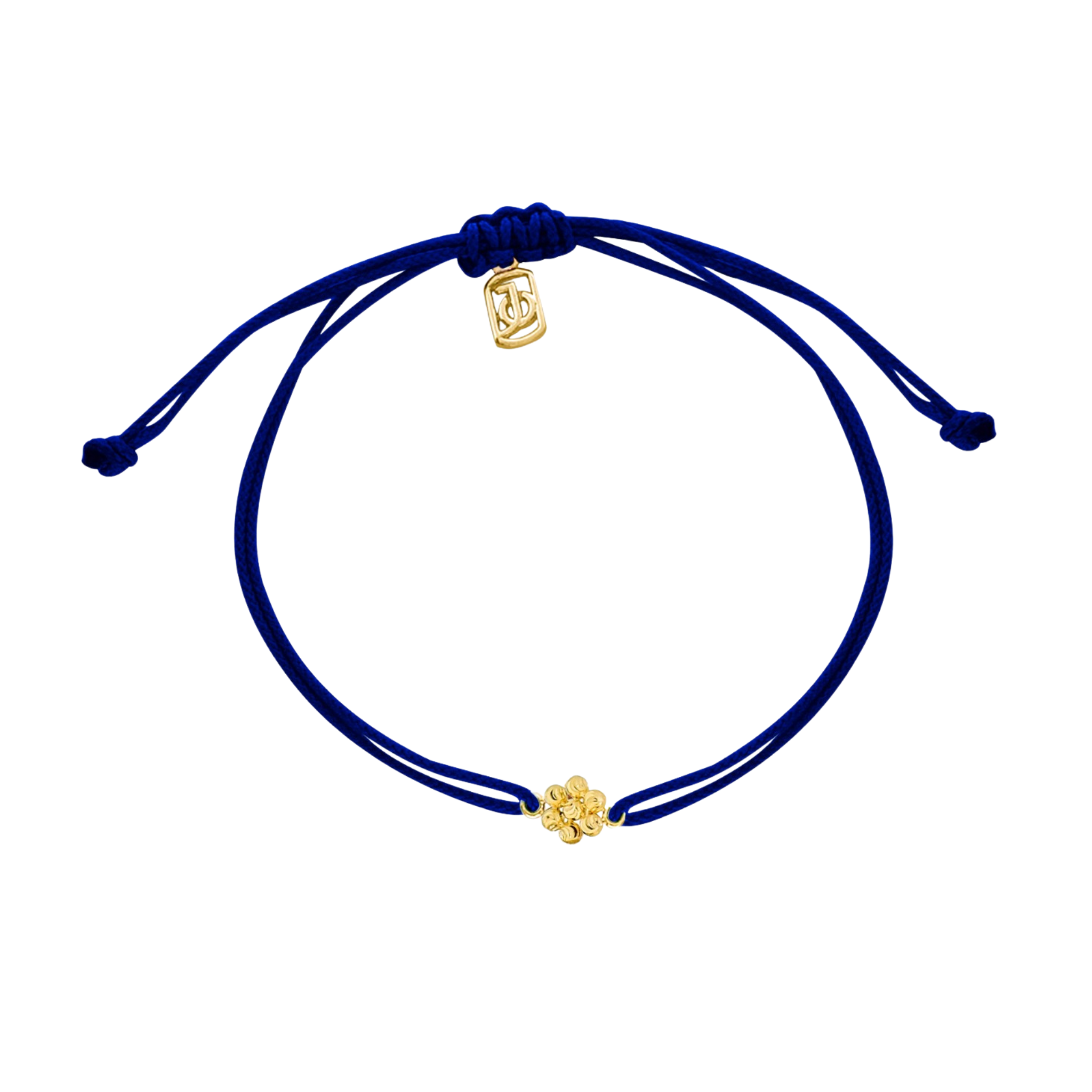 JO Flower Diamond Cut Beads on Cord Bracelet