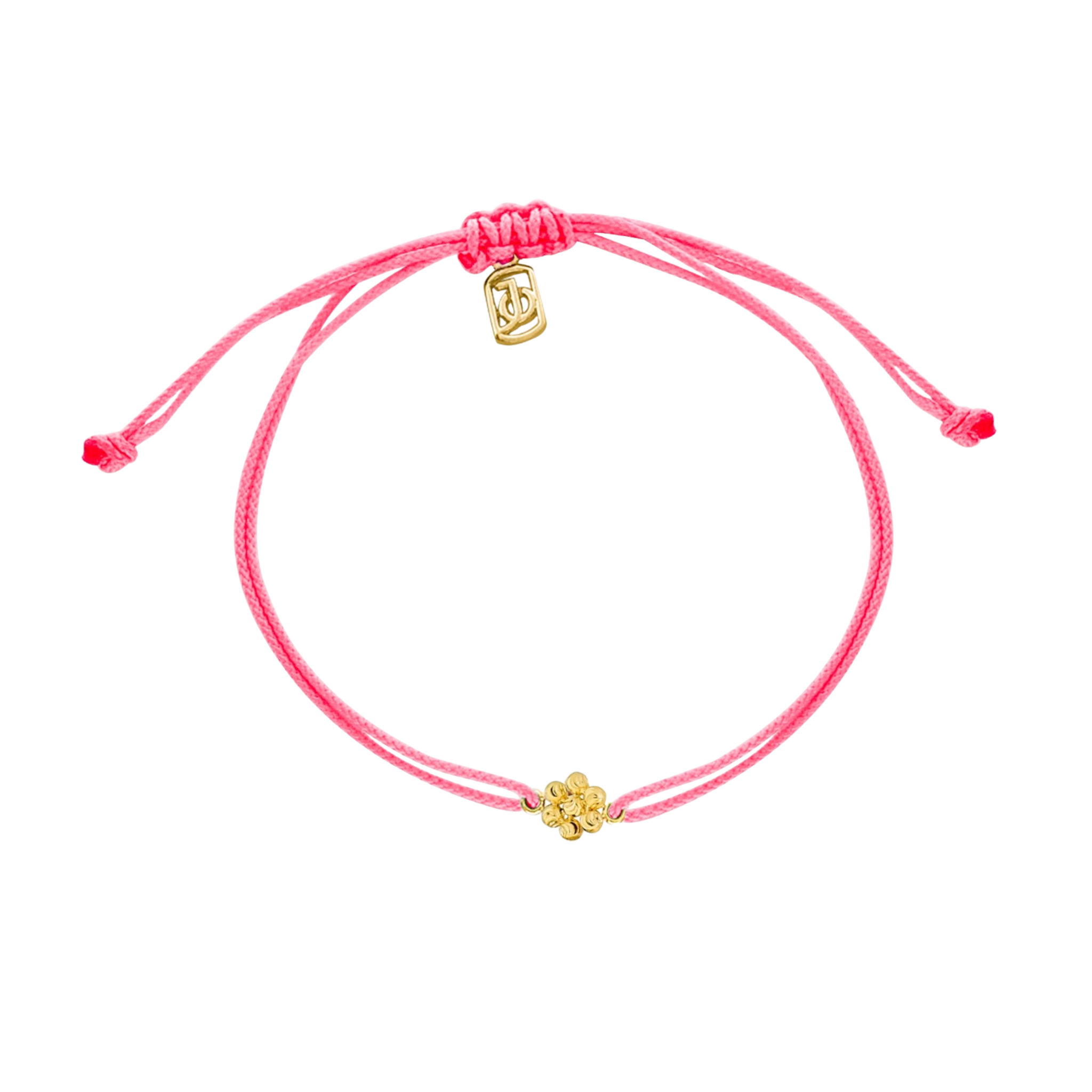 JO Flower Diamond Cut Beads on Cord Bracelet