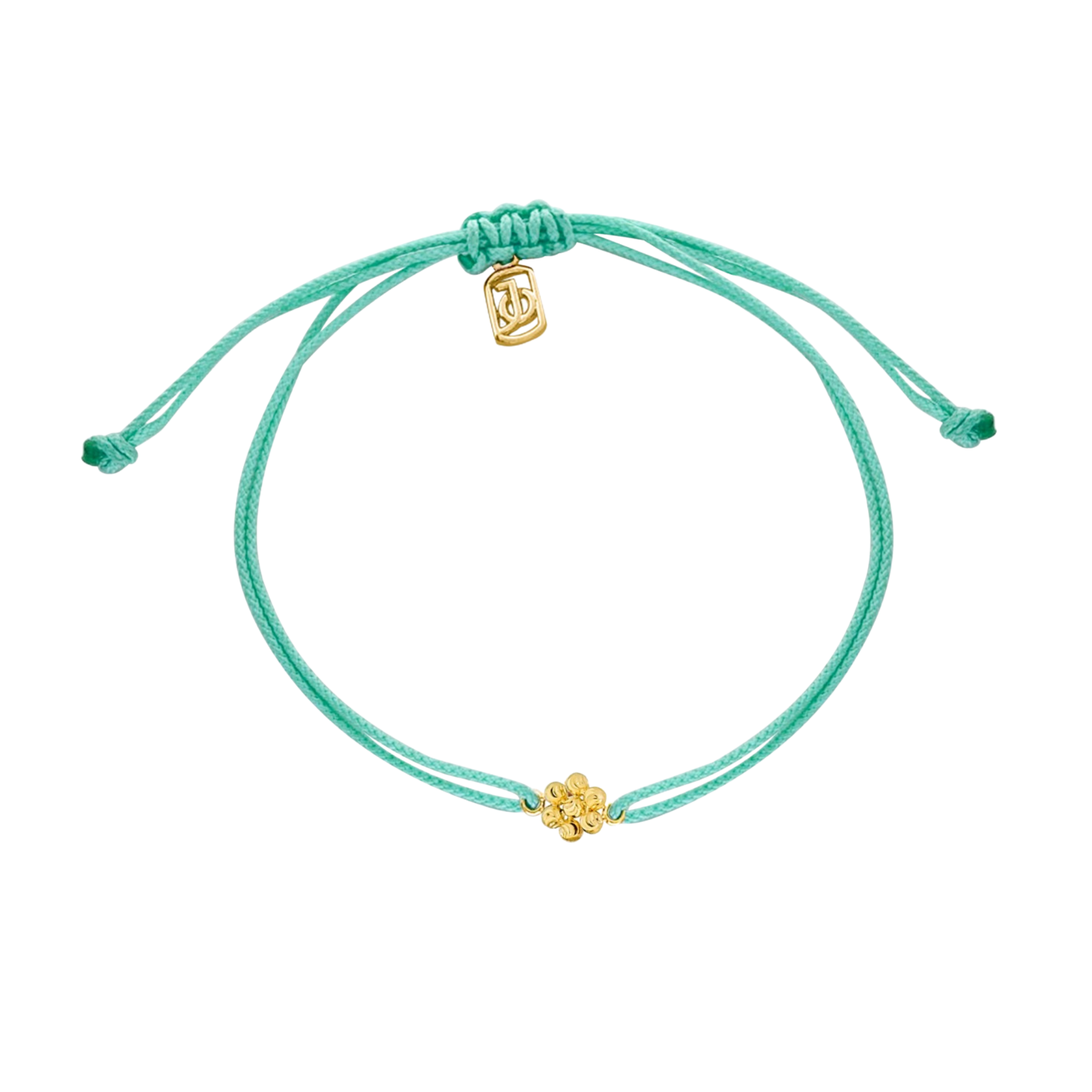 JO Flower Diamond Cut Beads on Cord Bracelet
