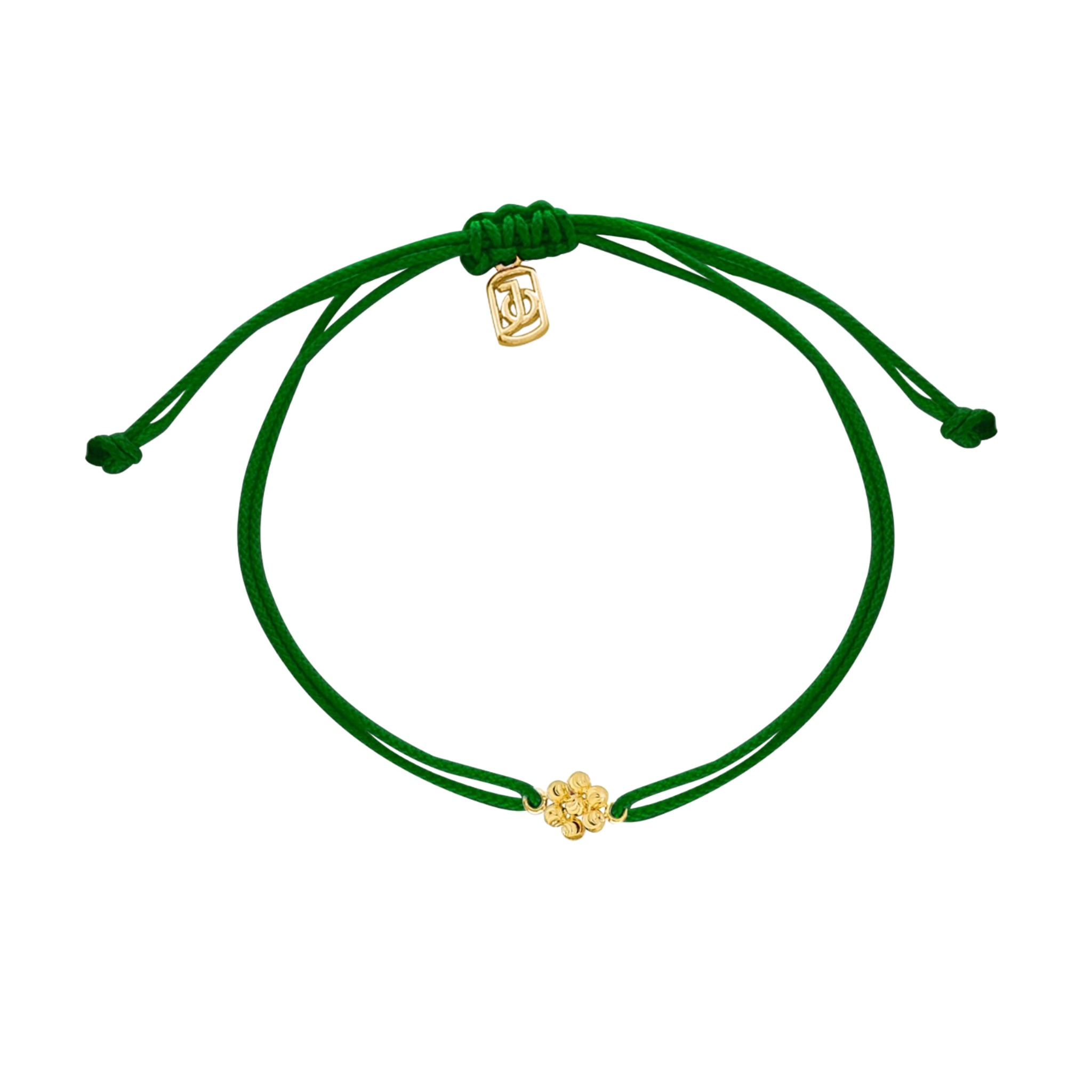JO Flower Diamond Cut Beads on Cord Bracelet