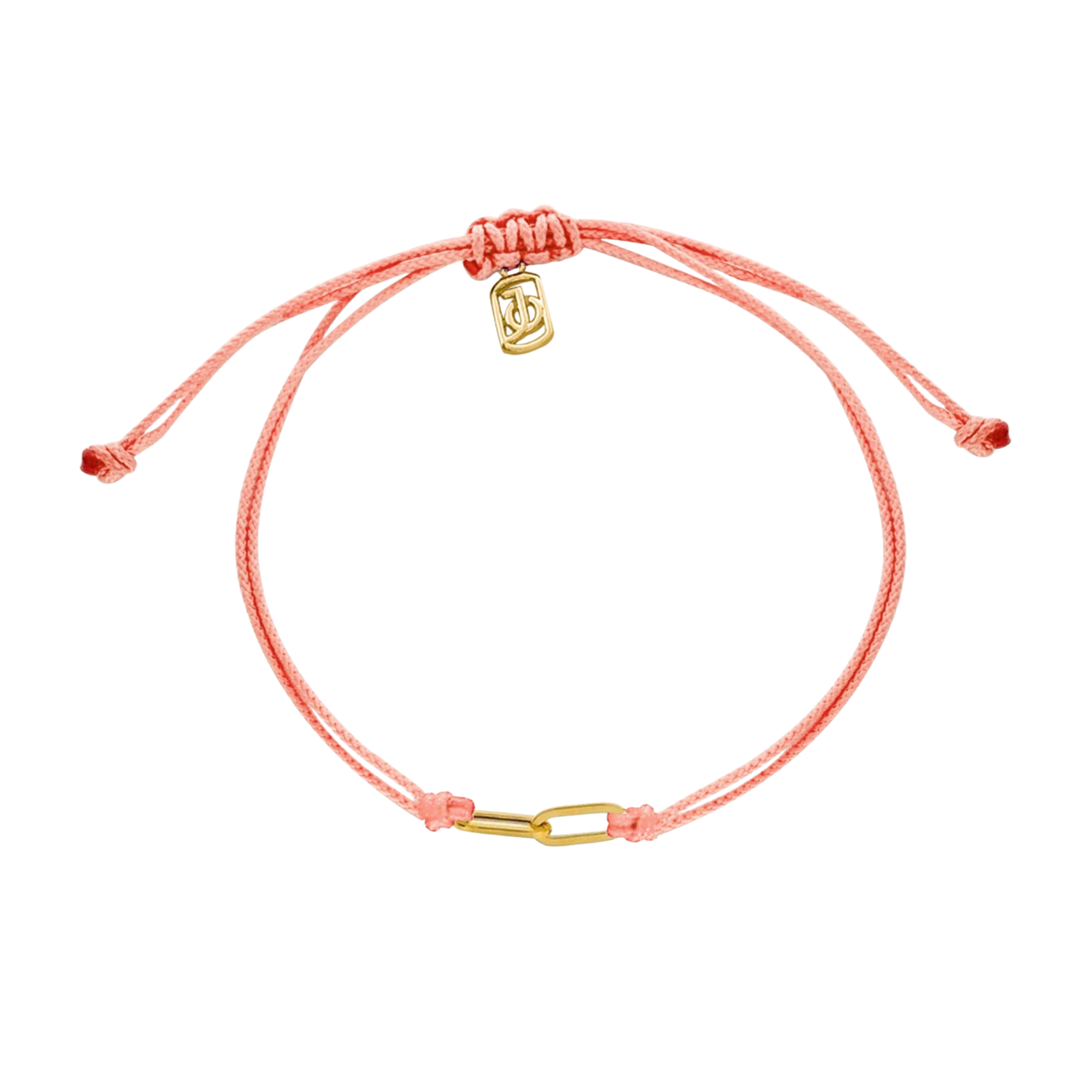 JO Interlocking on Cord Bracelet