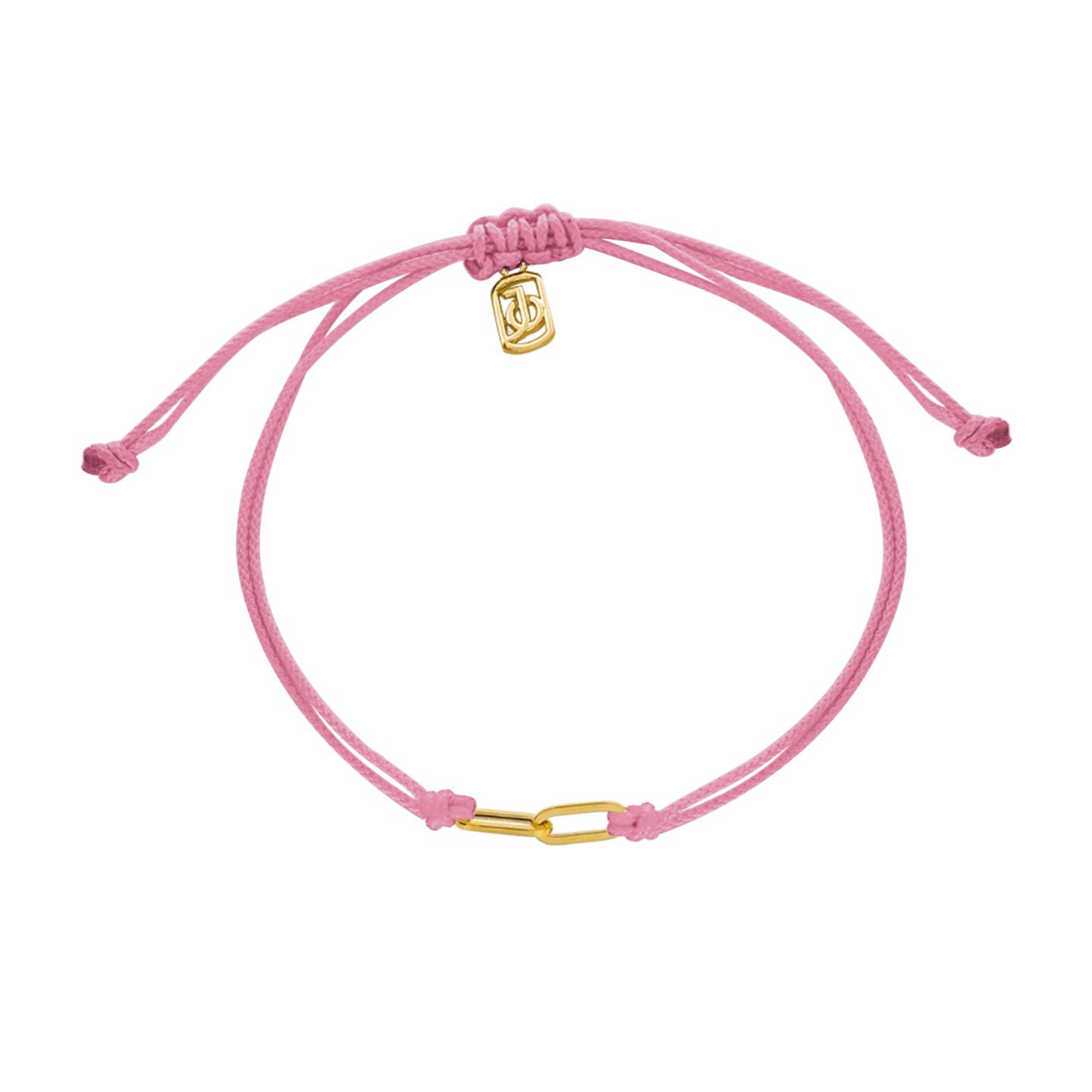 JO Interlocking on Cord Bracelet
