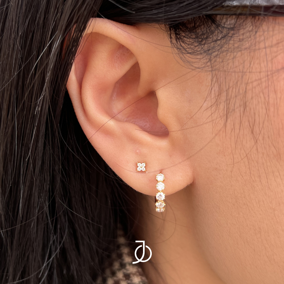 JO Anting Emas - Diamond Huggies 17k