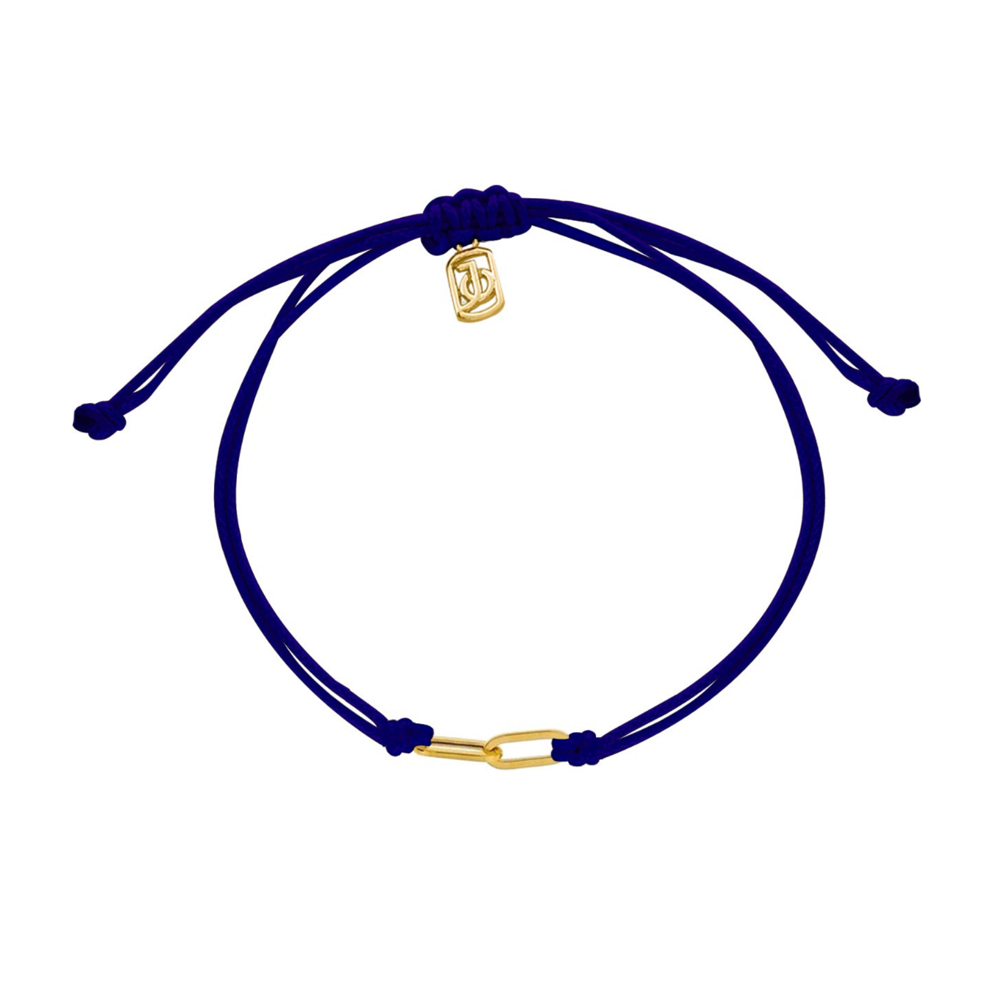 JO Interlocking on Cord Bracelet