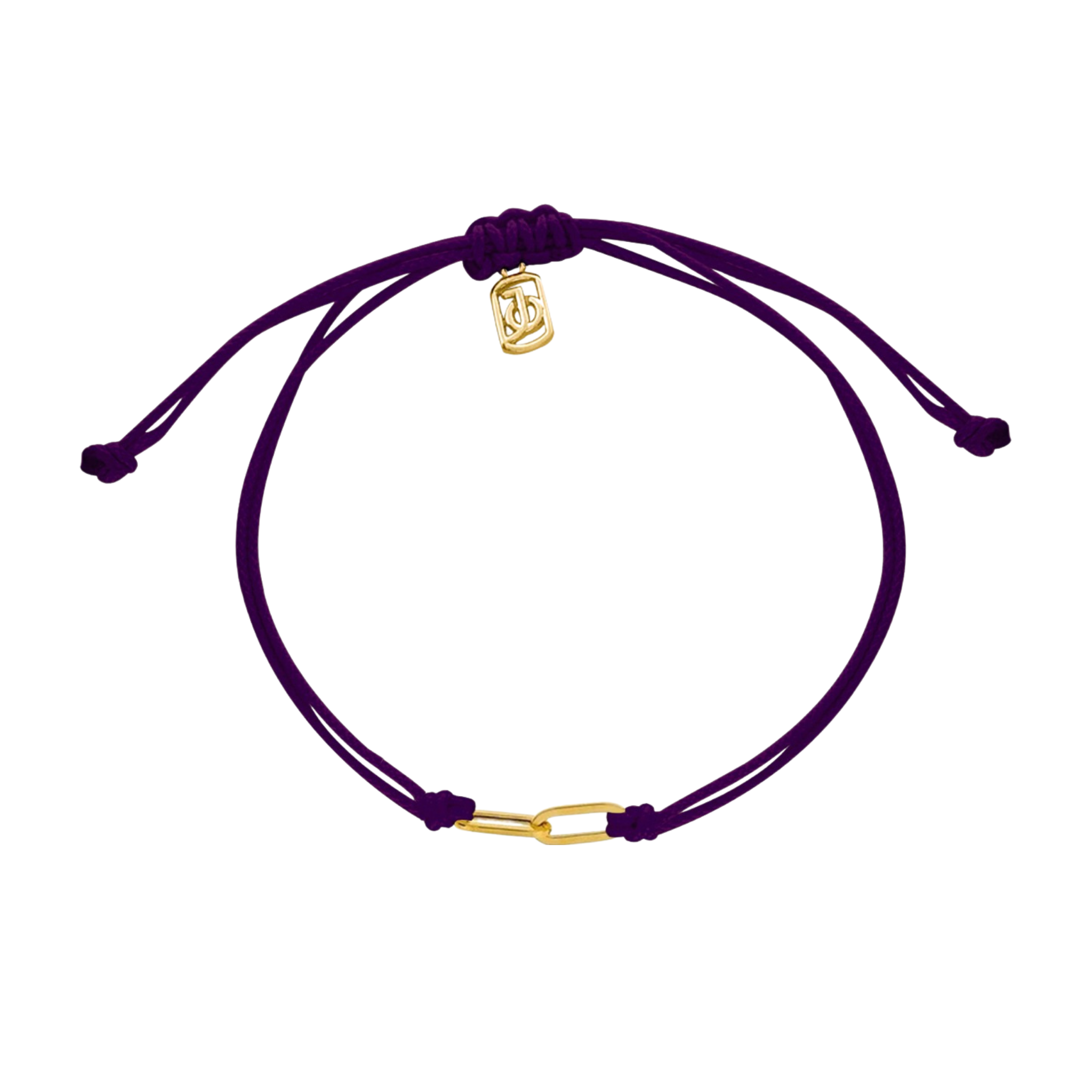 JO Interlocking on Cord Bracelet