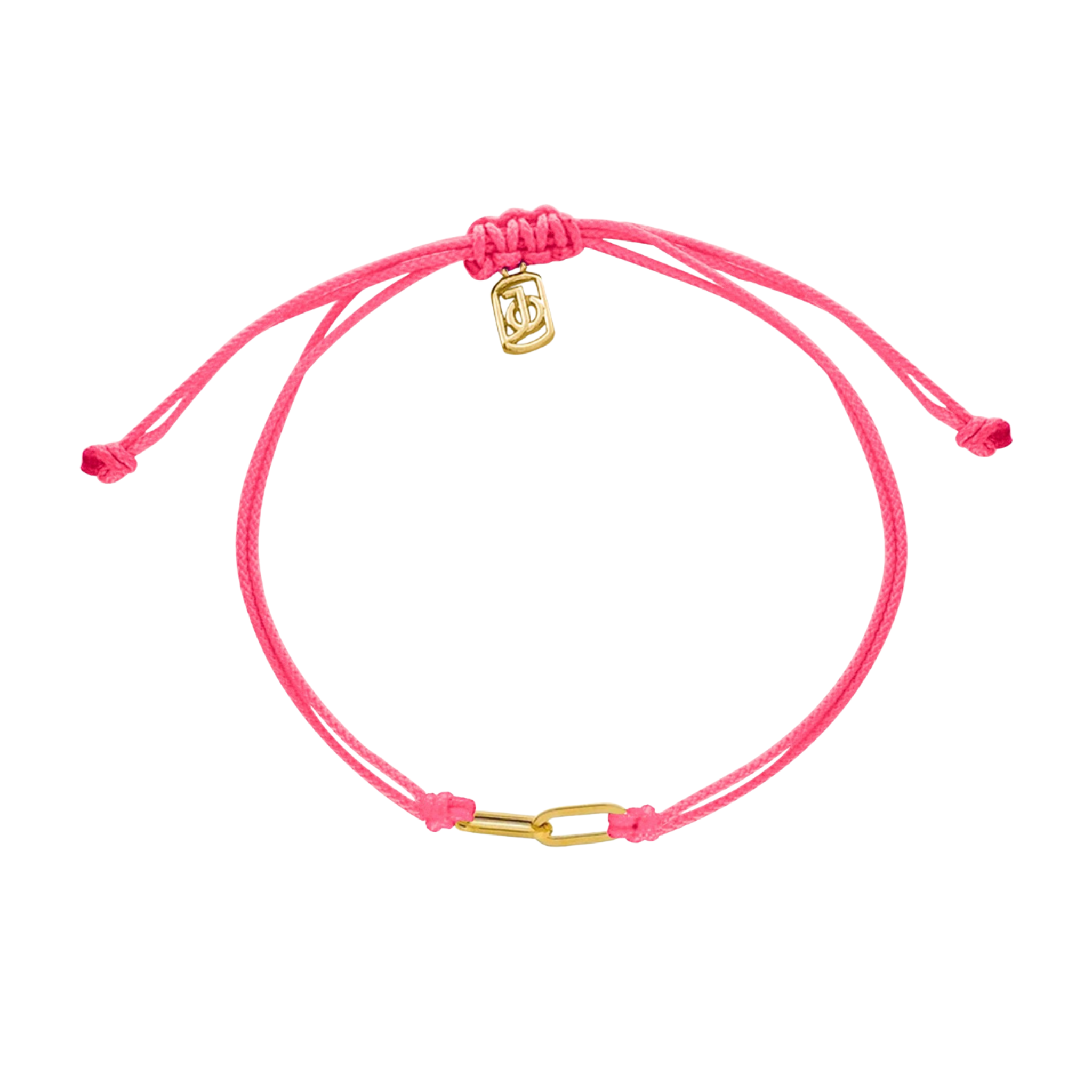 JO Interlocking on Cord Bracelet