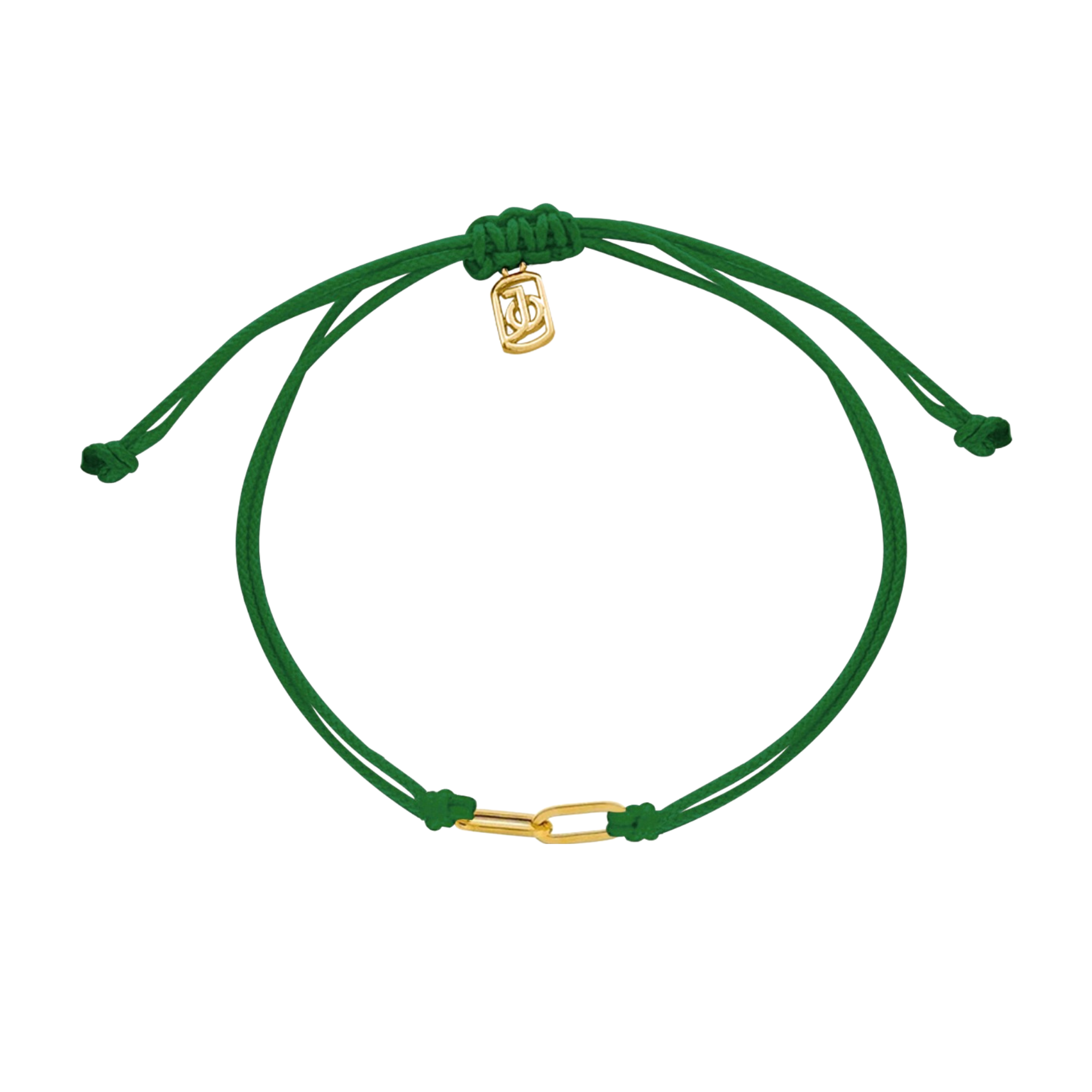 JO Interlocking on Cord Bracelet