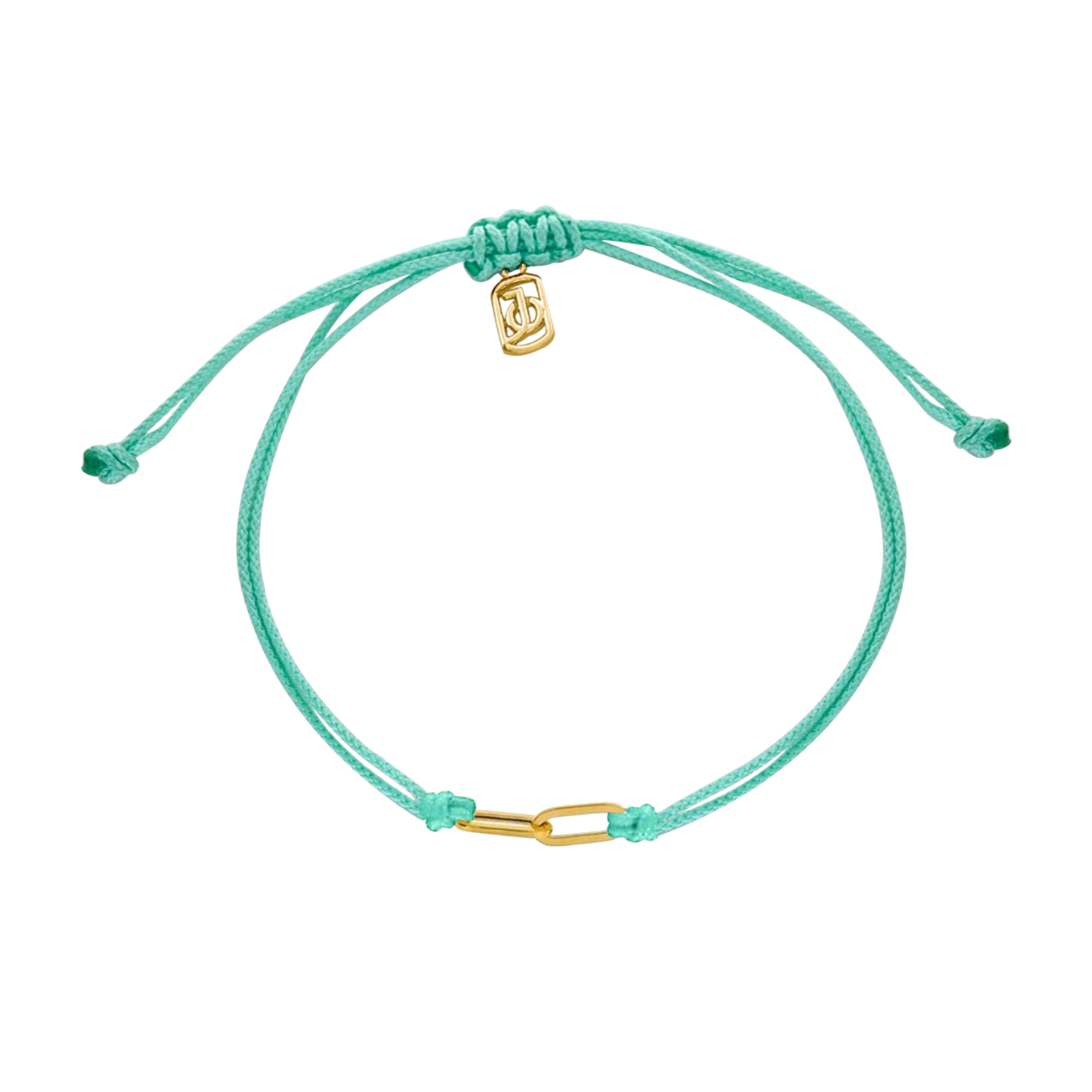 JO Interlocking on Cord Bracelet