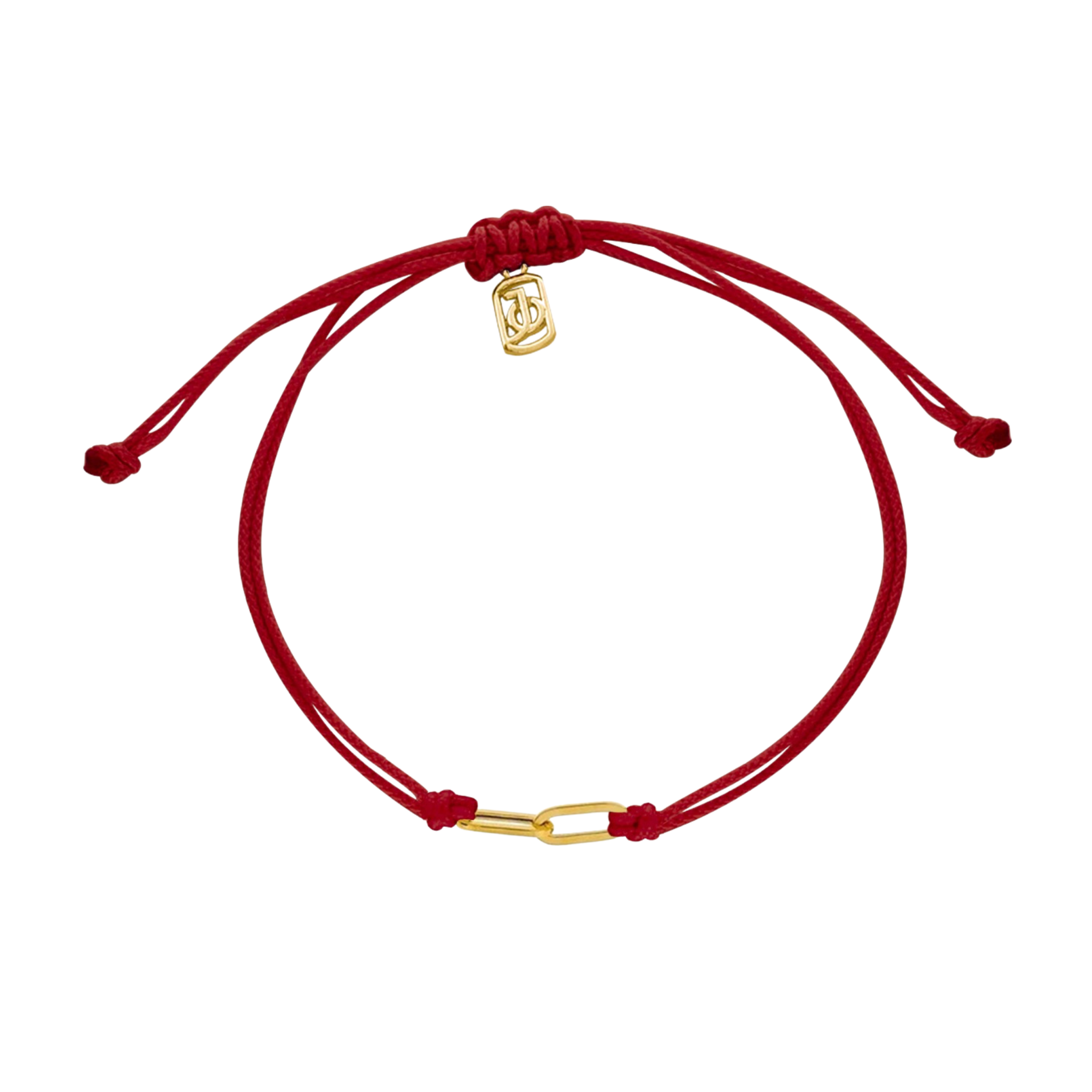 JO Interlocking on Cord Bracelet