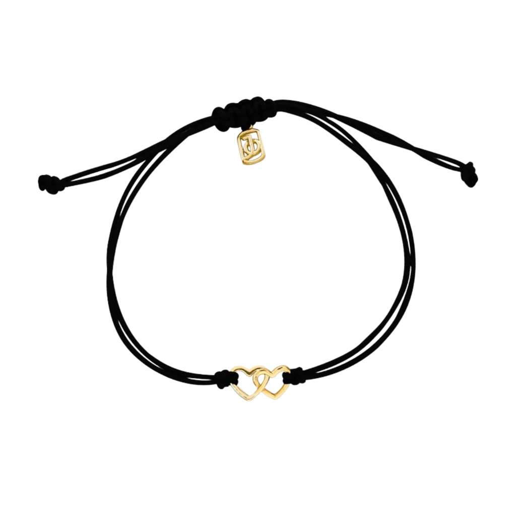JO Interlocking Heart On Cord Bracelet