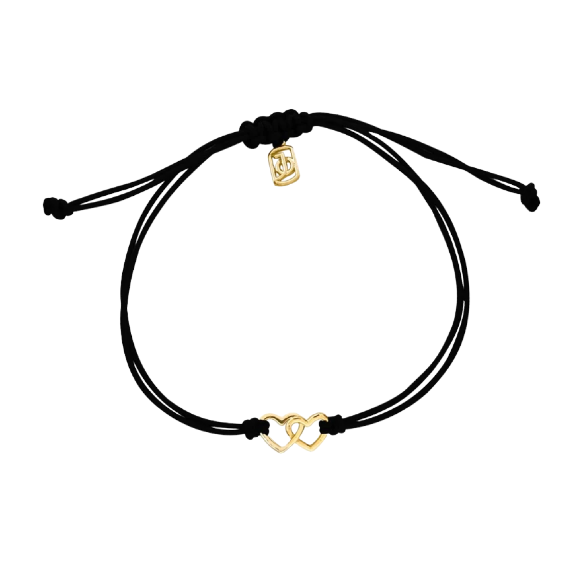 JO Interlocking Heart On Cord Bracelet