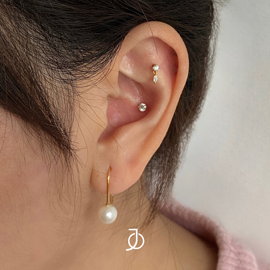 JO Marquise Drop Stud